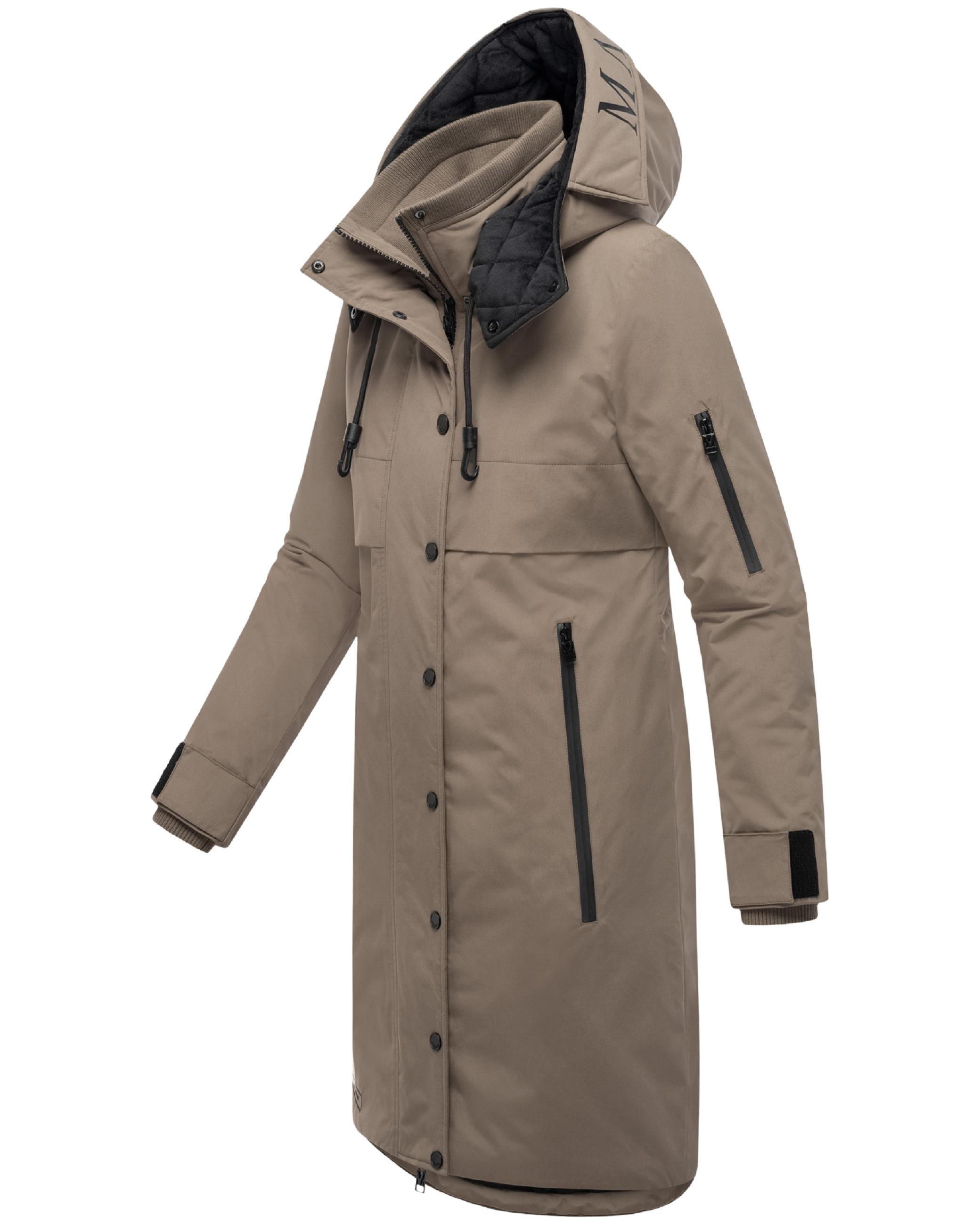 Wintermantel mit Kapuze "Anoukaa 16" Stone Brown