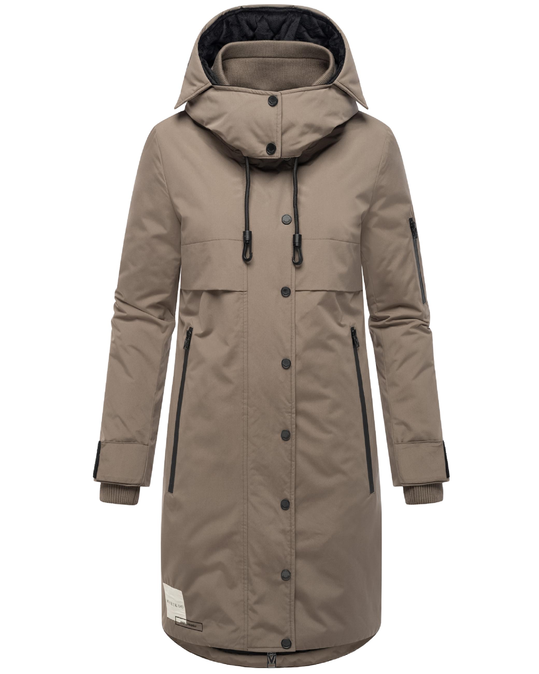 Wintermantel mit Kapuze "Anoukaa 16" Stone Brown
