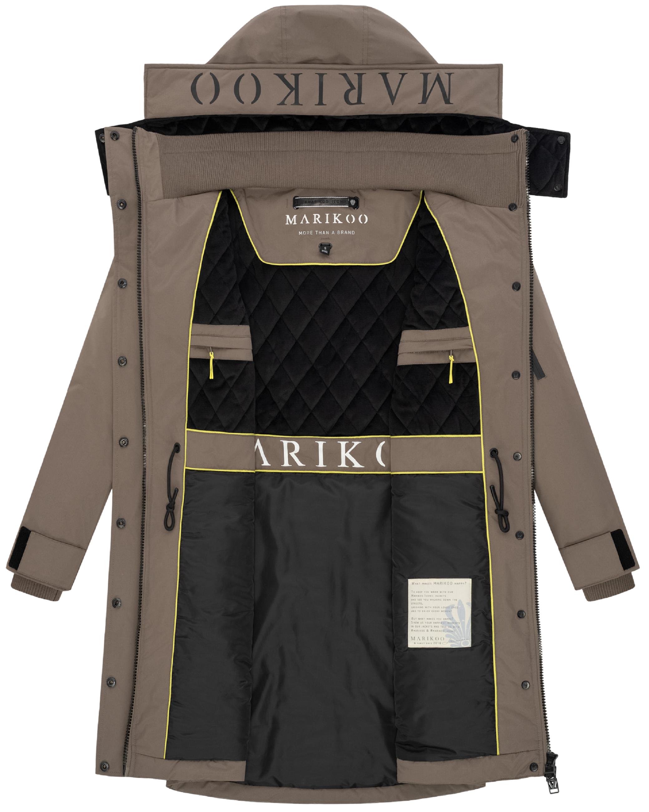 Wintermantel mit Kapuze "Anoukaa 16" Stone Brown