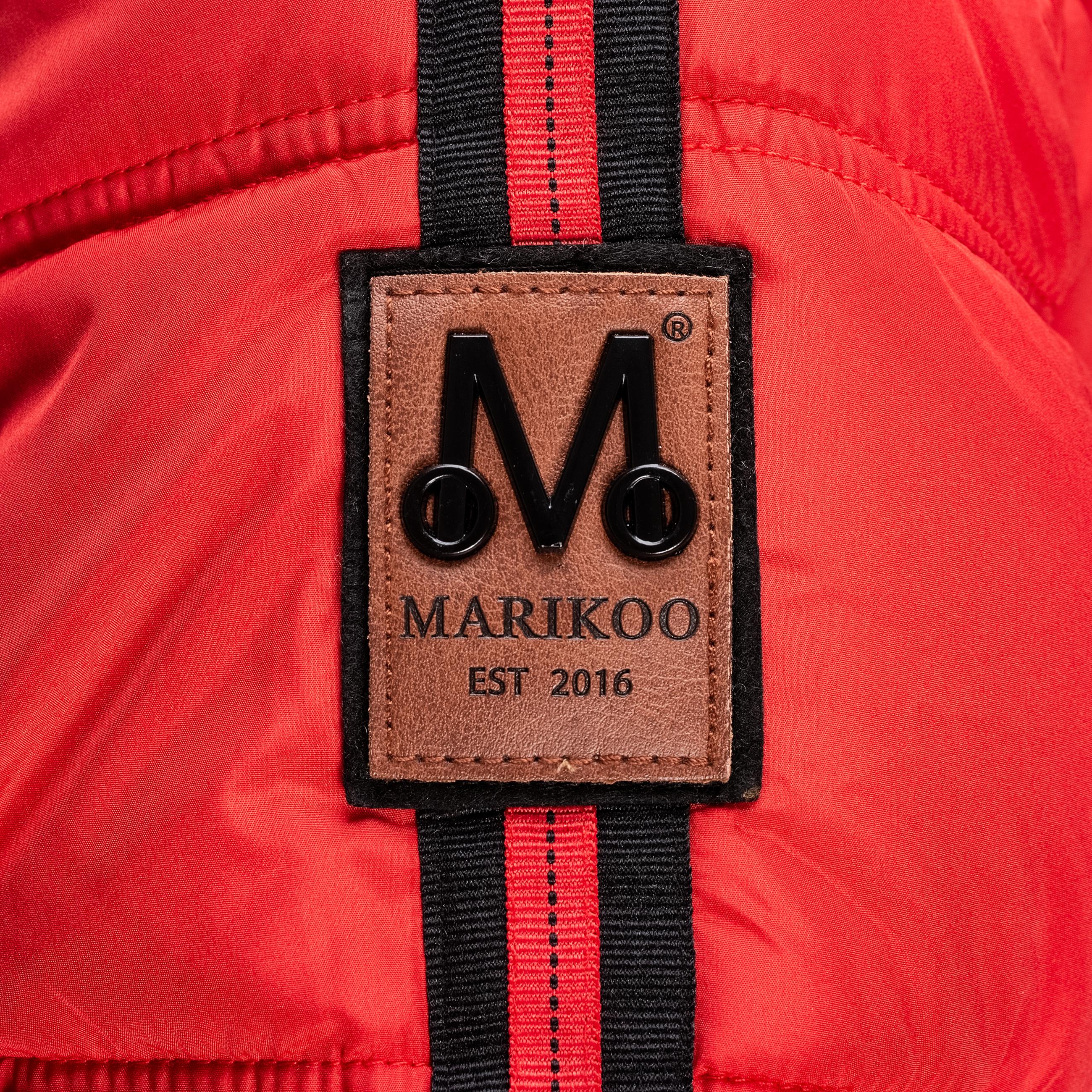 Langer Winter Steppmantel mit Kapuze "Armasa" Rot