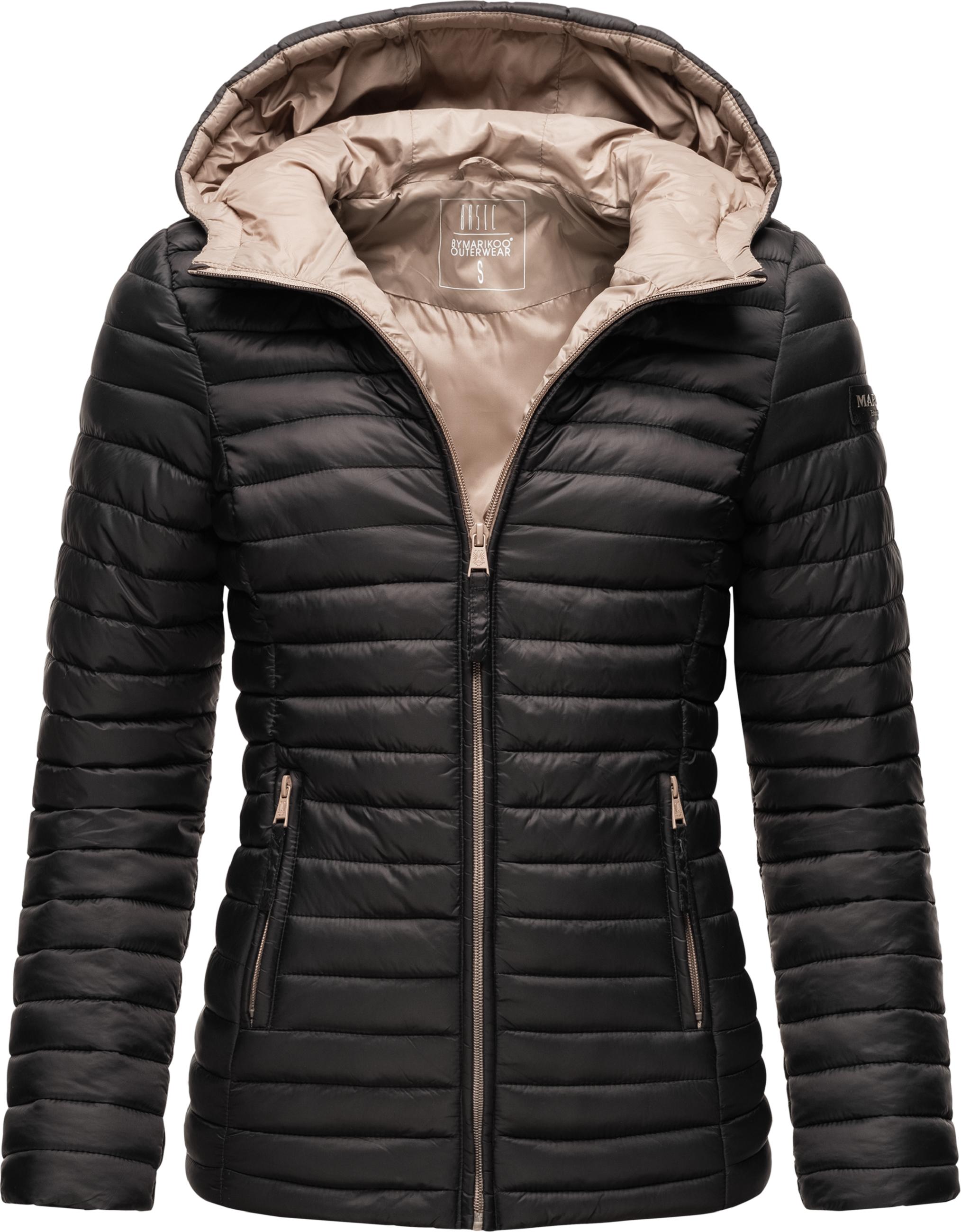 Leichte Steppjacke mit Kapuze "Asraa" Black