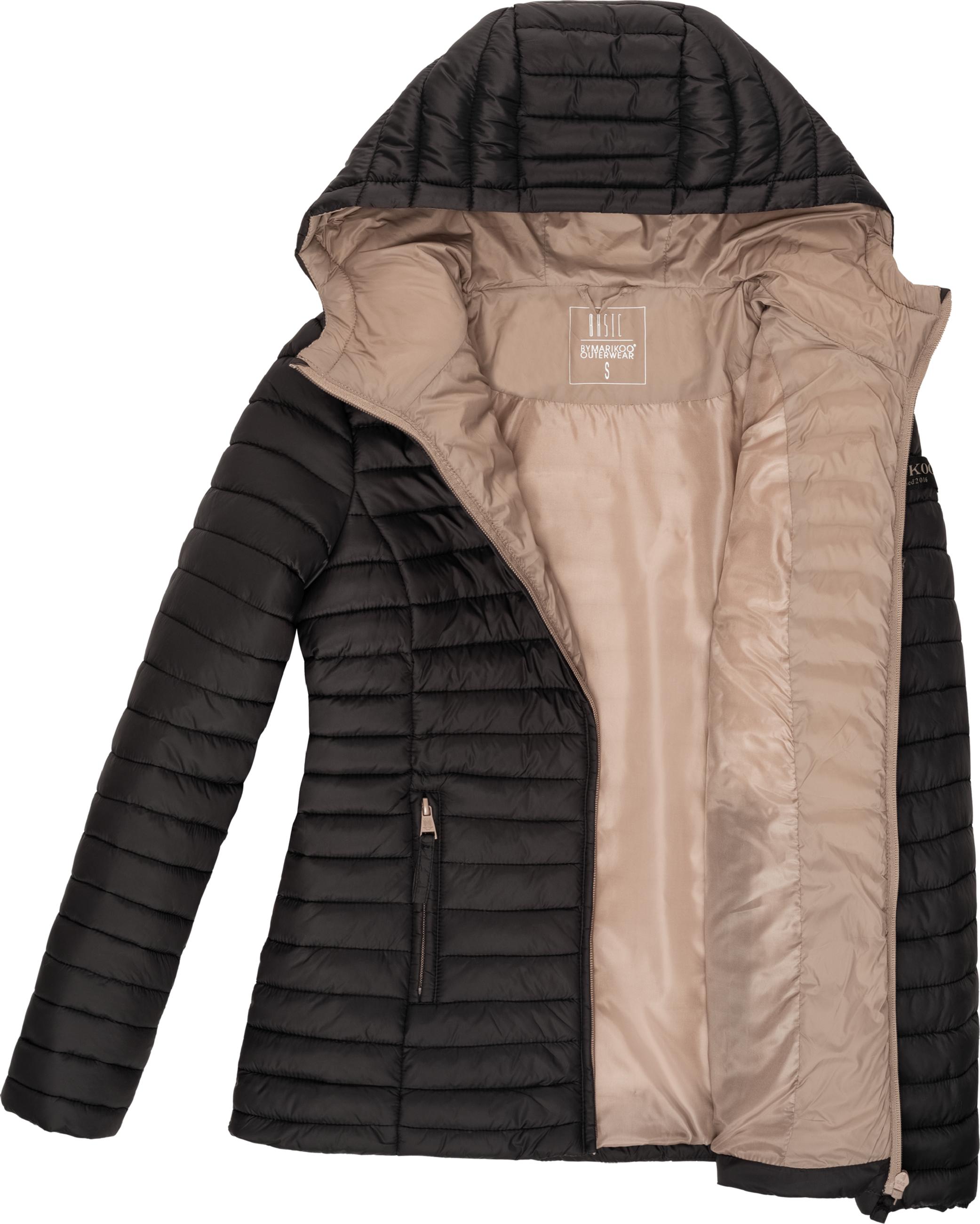 Leichte Steppjacke mit Kapuze "Asraa" Black