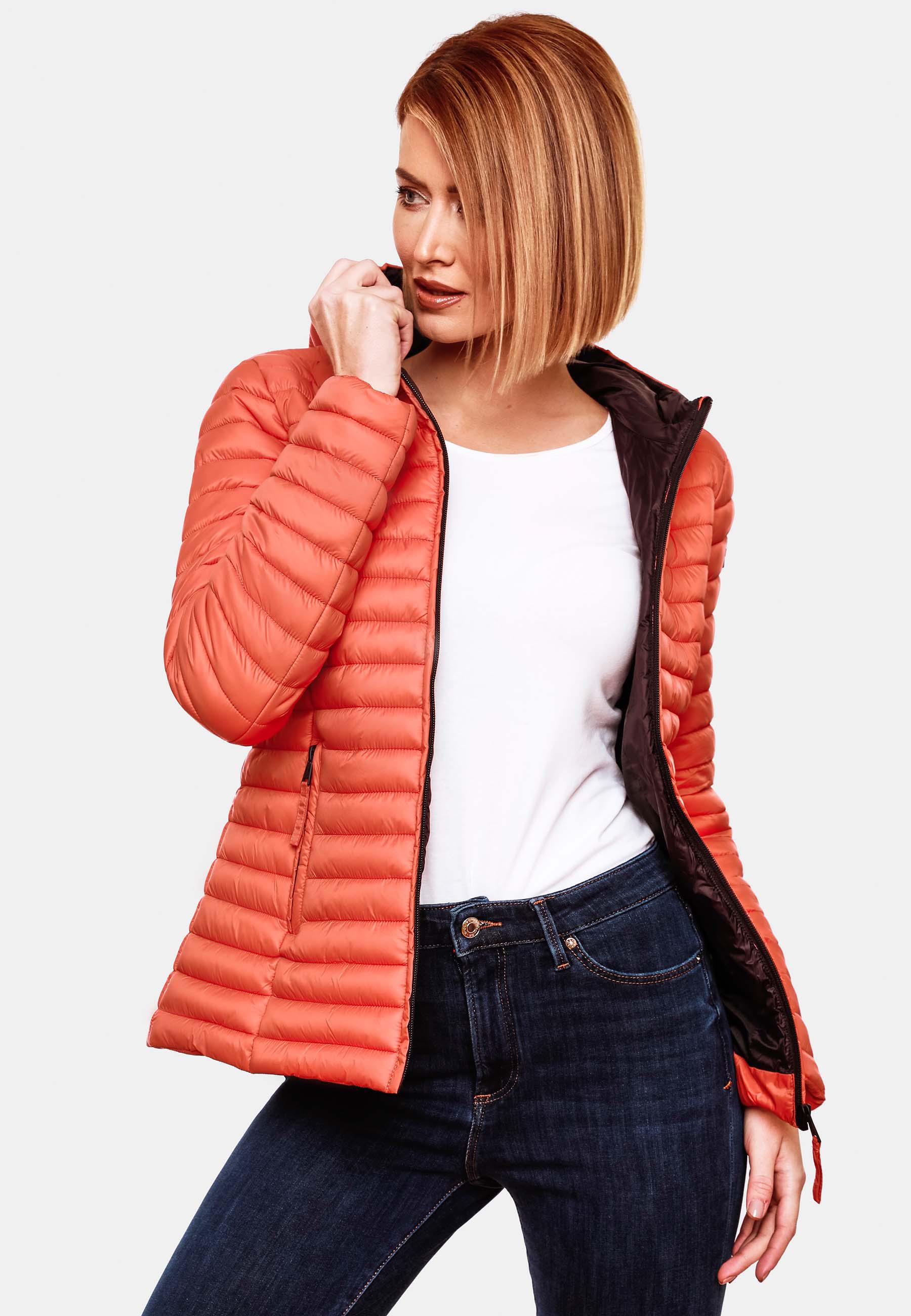 Leichte Steppjacke mit Kapuze "Asraa" Coral