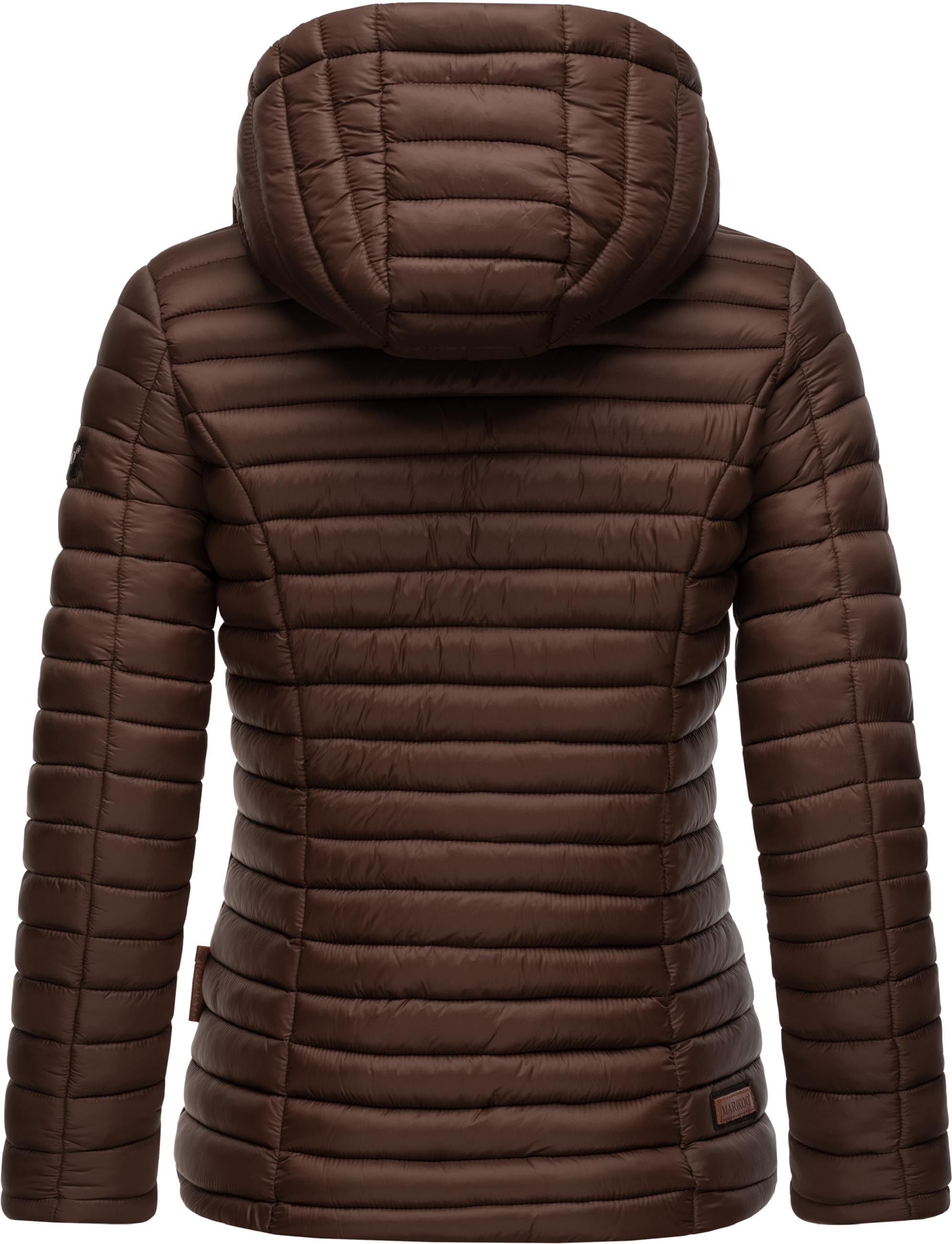 Leichte Steppjacke mit Kapuze "Asraa" Dark Choco