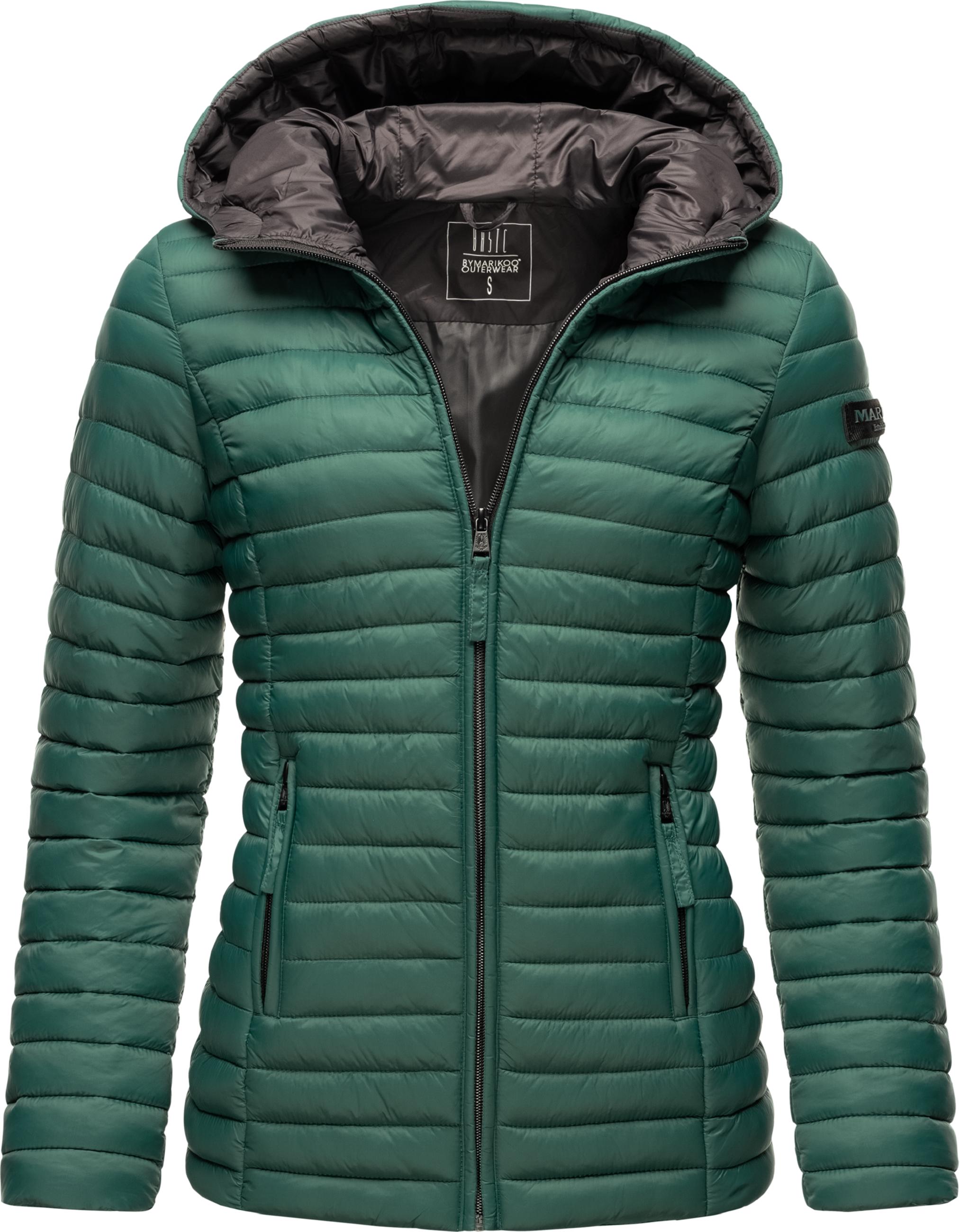 Leichte Steppjacke mit Kapuze "Asraa" Dark Green