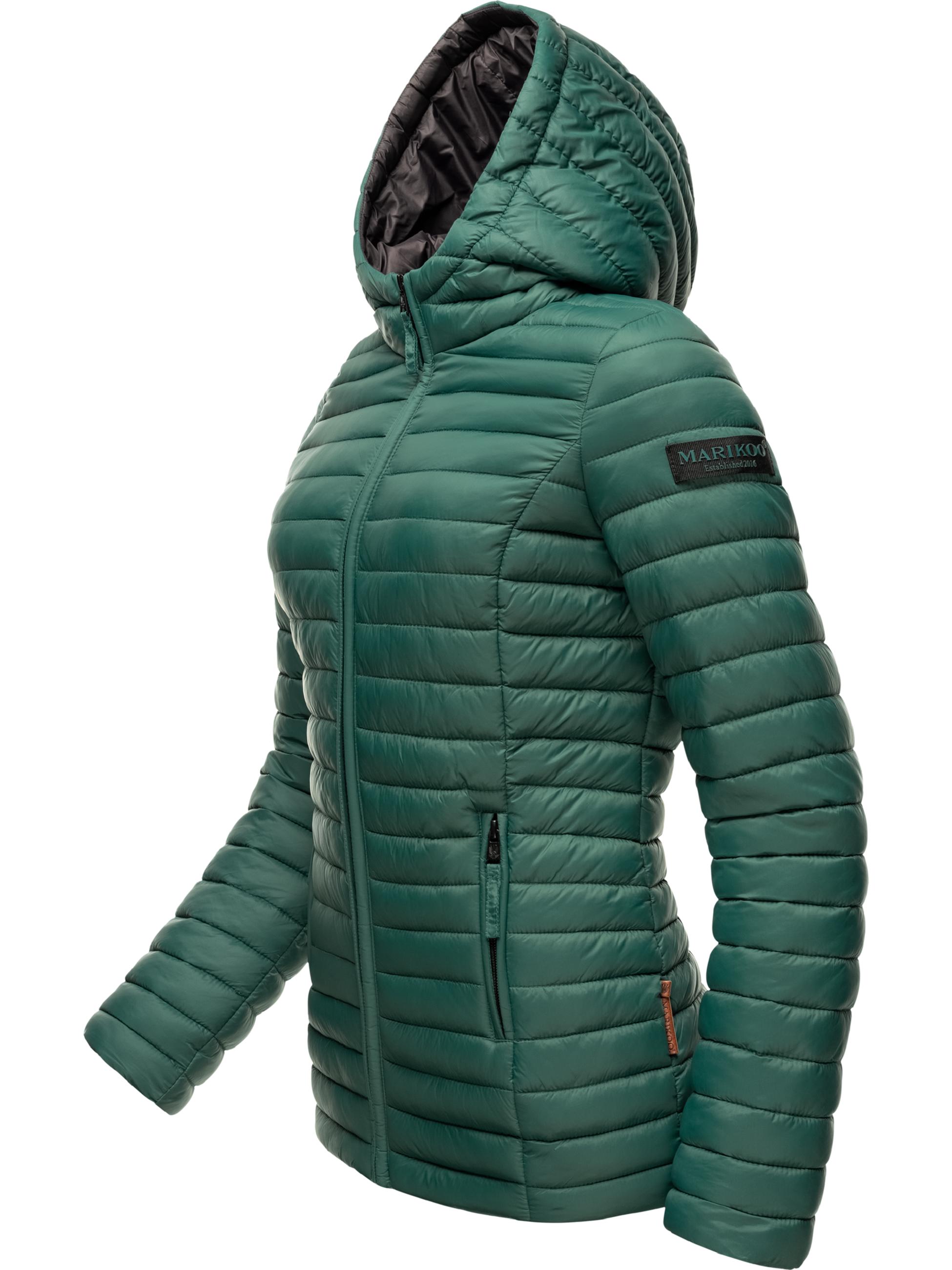 Leichte Steppjacke mit Kapuze "Asraa" Dark Green