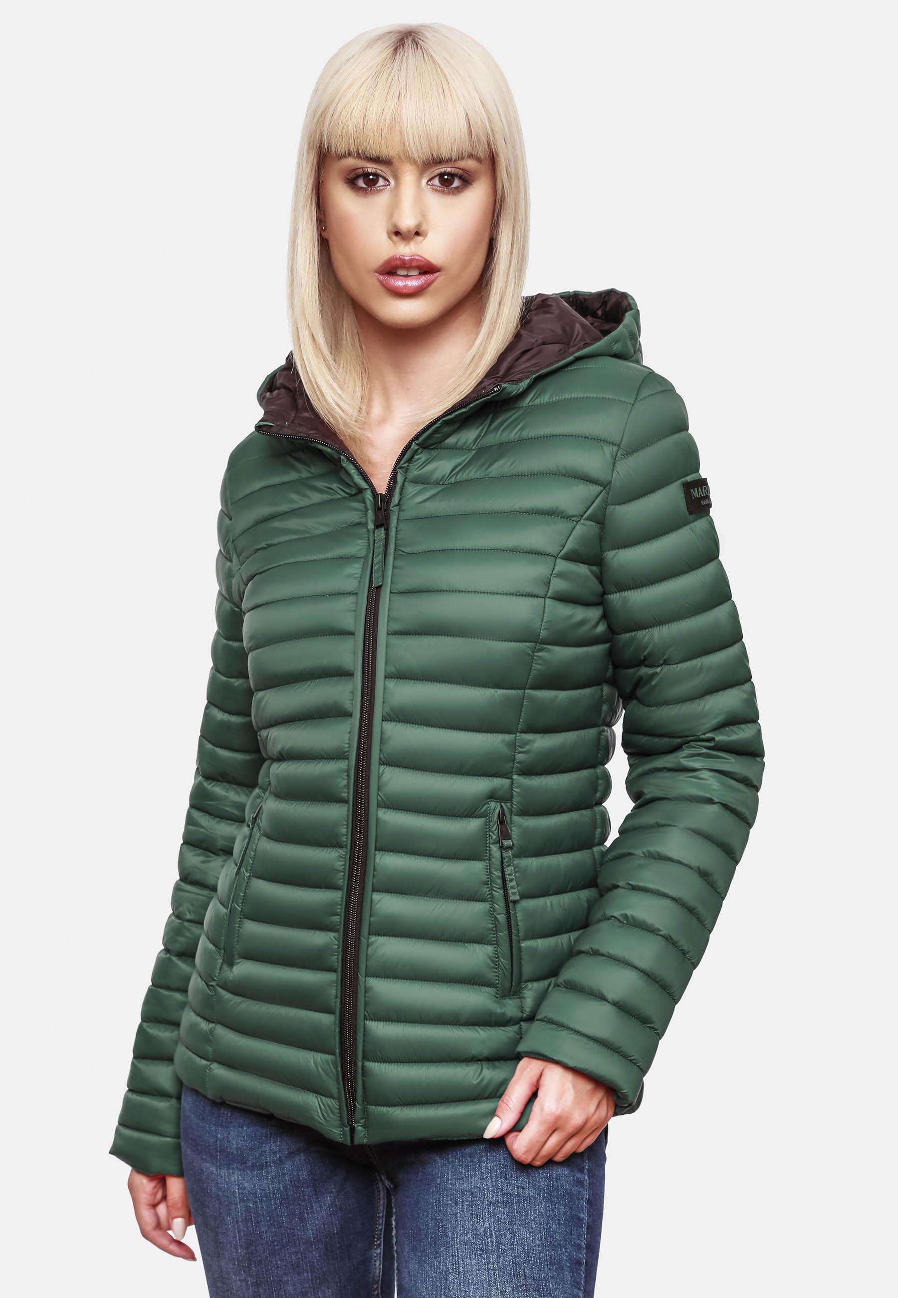 Leichte Steppjacke mit Kapuze "Asraa" Dark Green