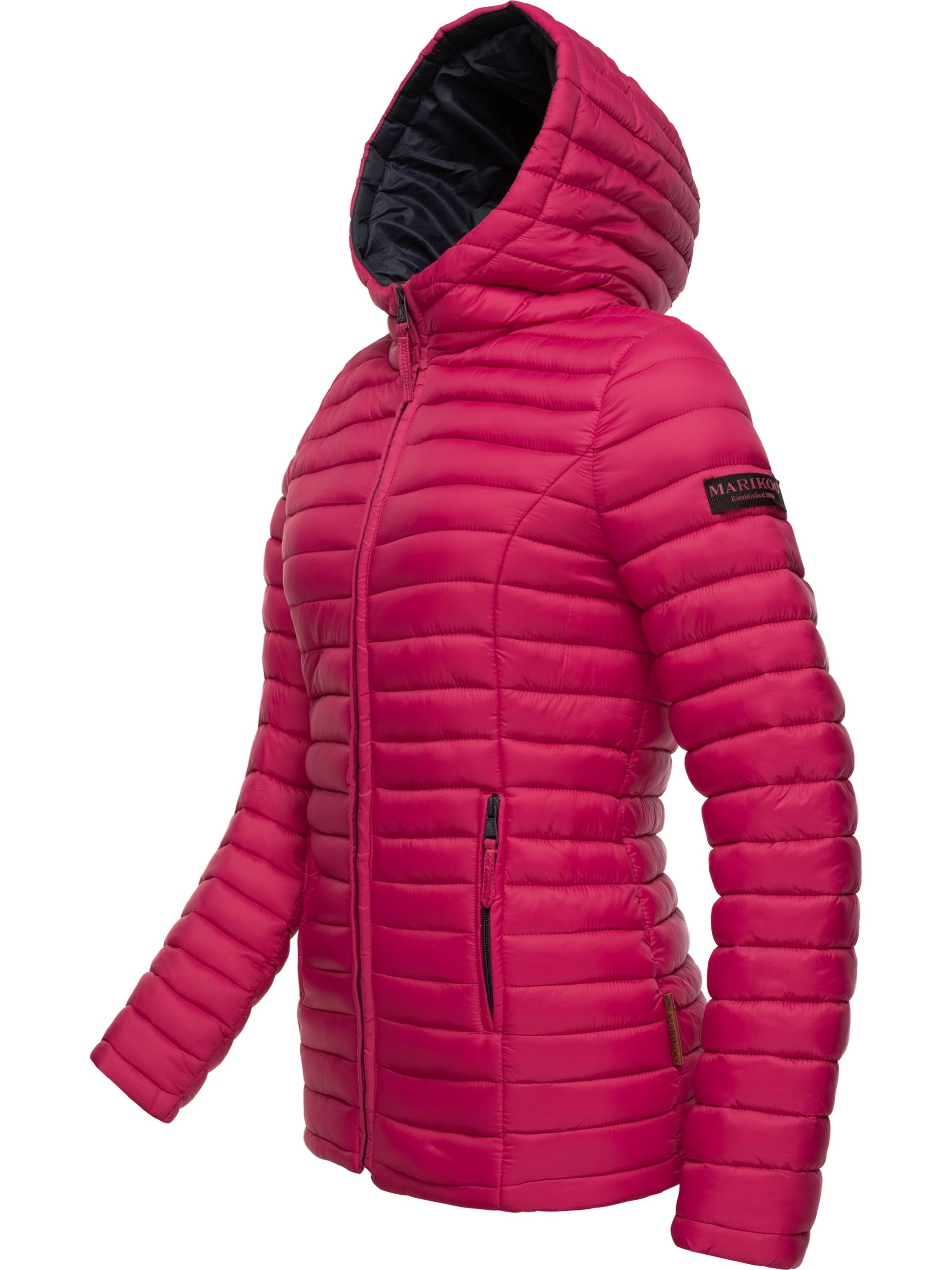 Leichte Steppjacke mit Kapuze "Asraa" Fuchsia