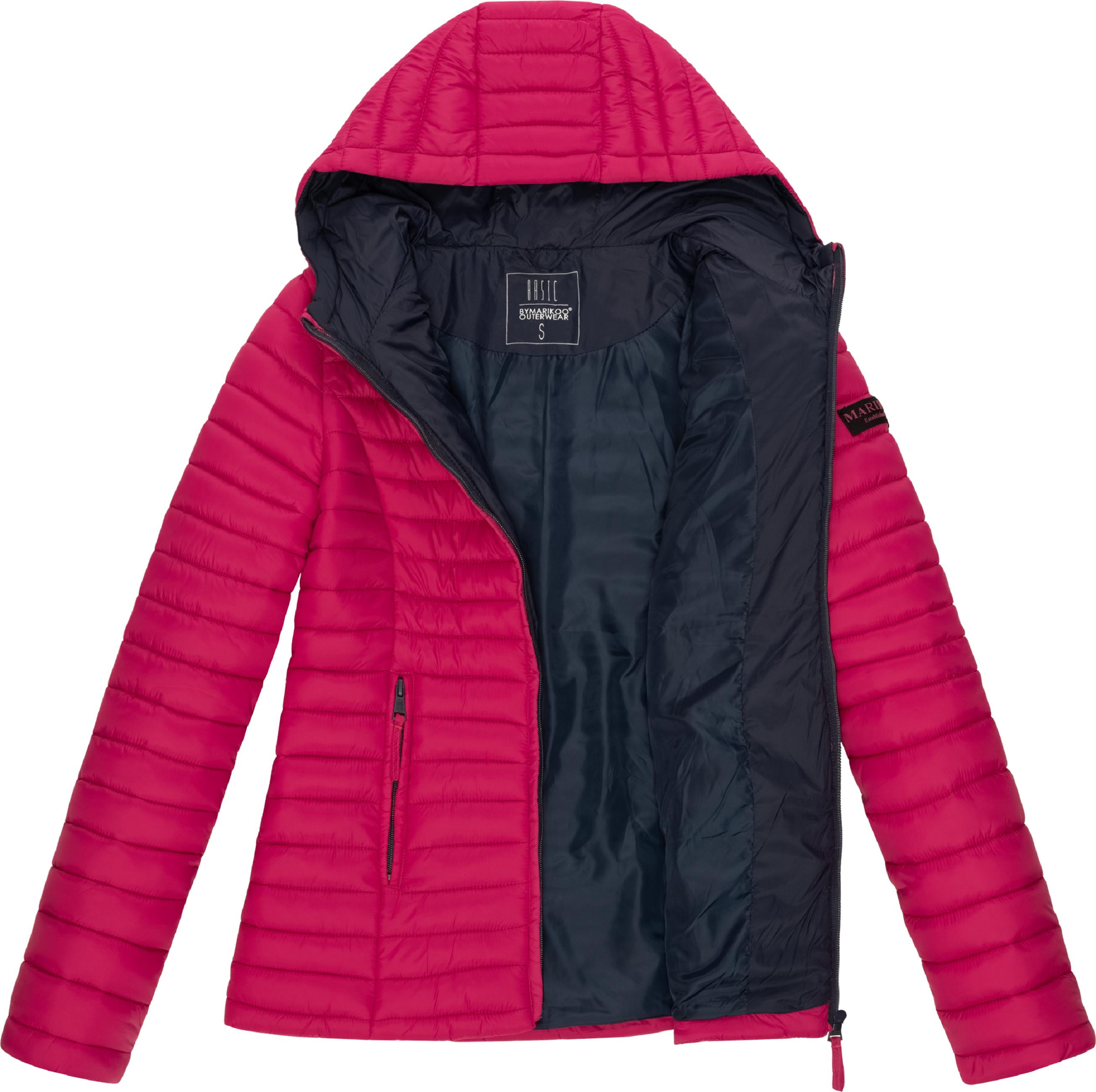 Leichte Steppjacke mit Kapuze "Asraa" Fuchsia