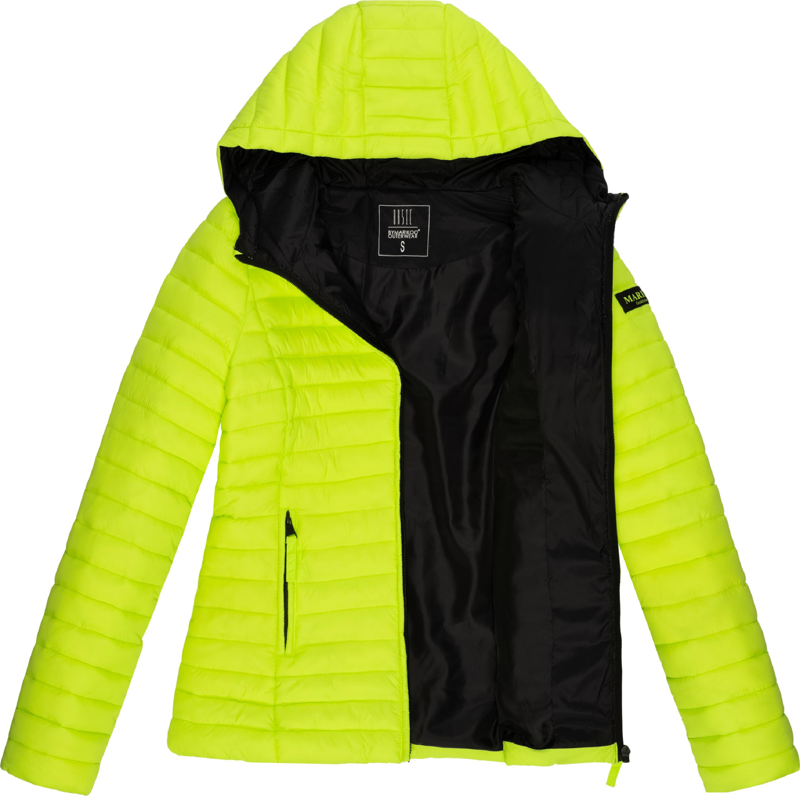 Leichte Steppjacke mit Kapuze "Asraa" Neon Green