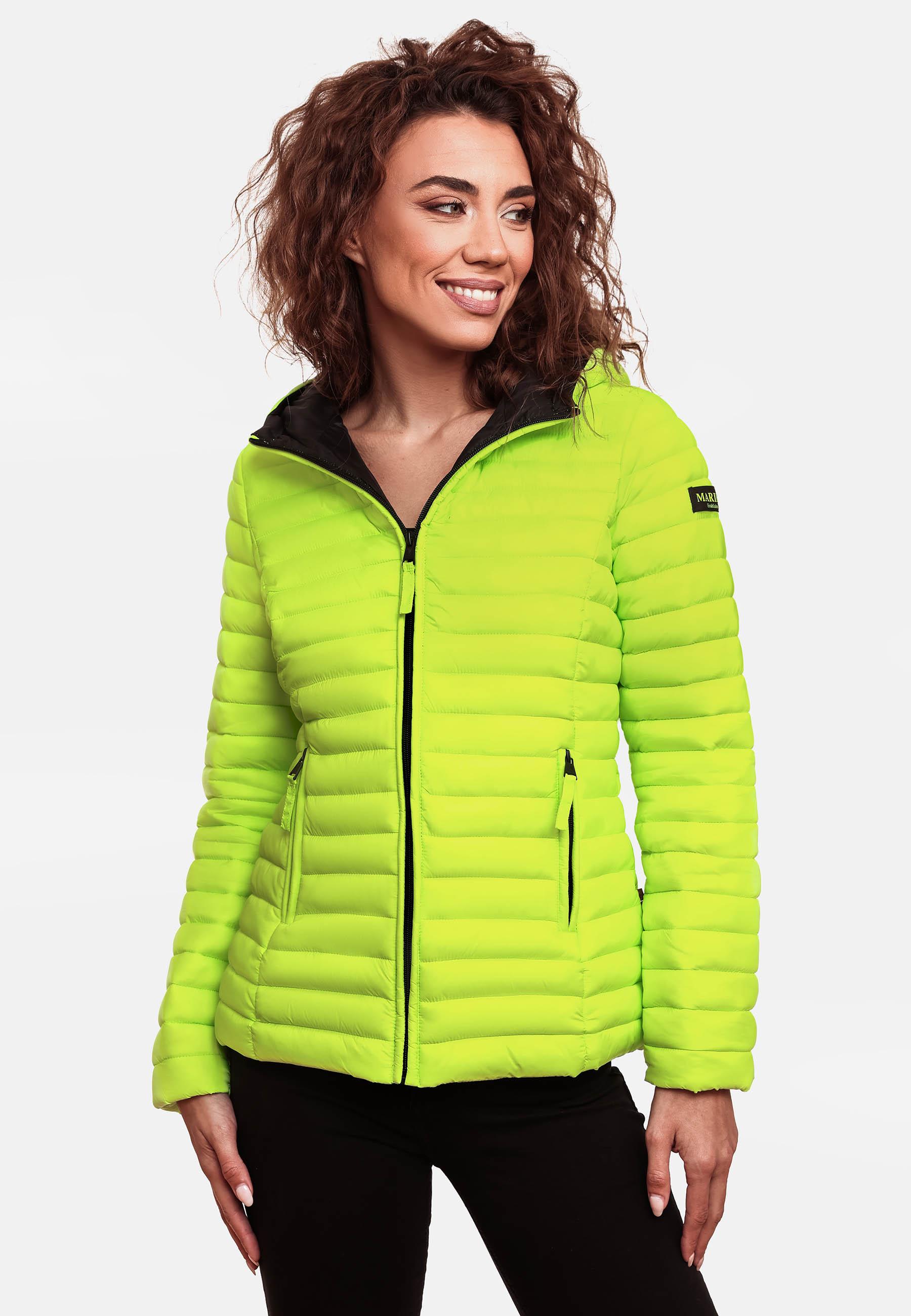 Leichte Steppjacke mit Kapuze "Asraa" Neon Green