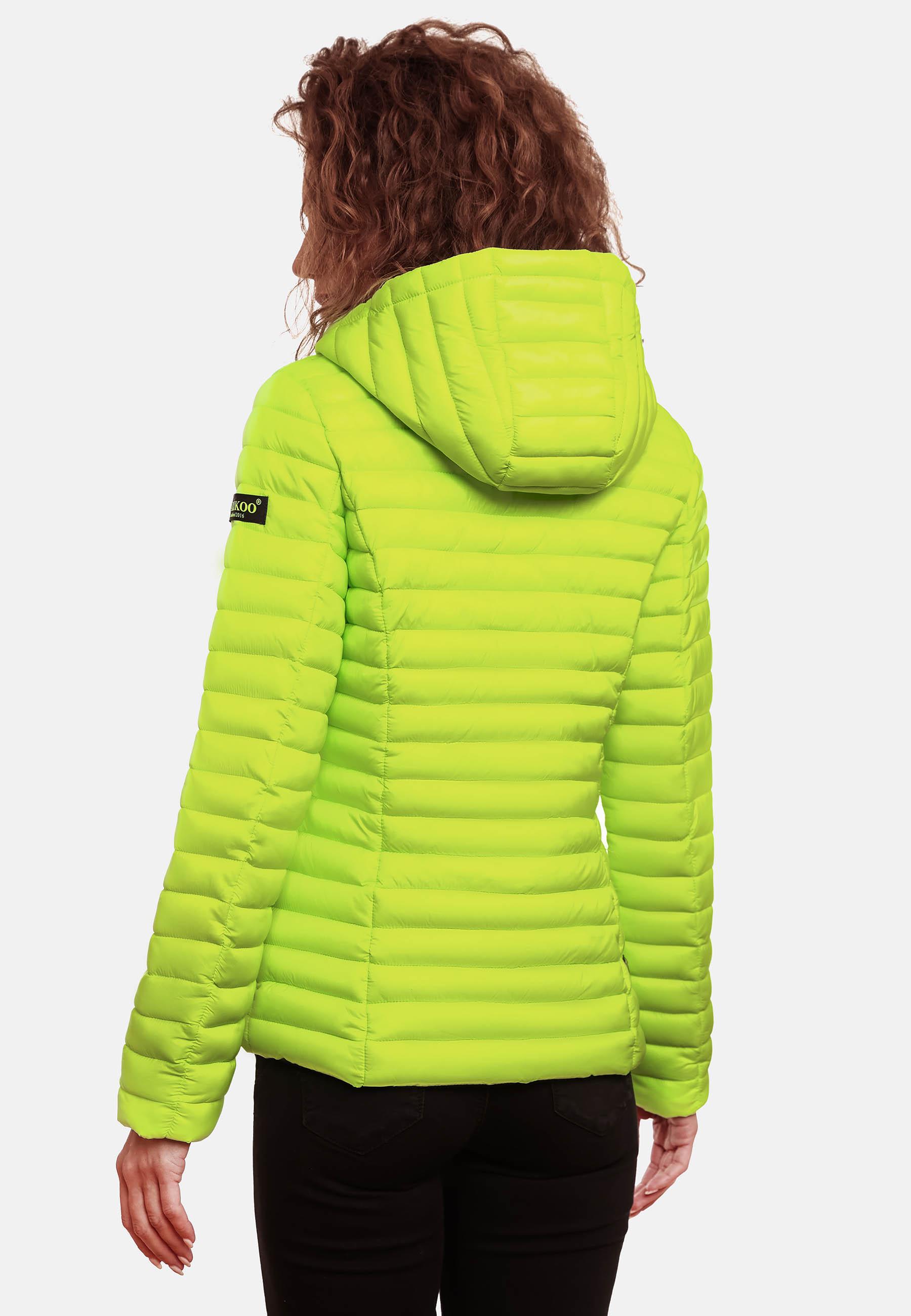 Leichte Steppjacke mit Kapuze "Asraa" Neon Green