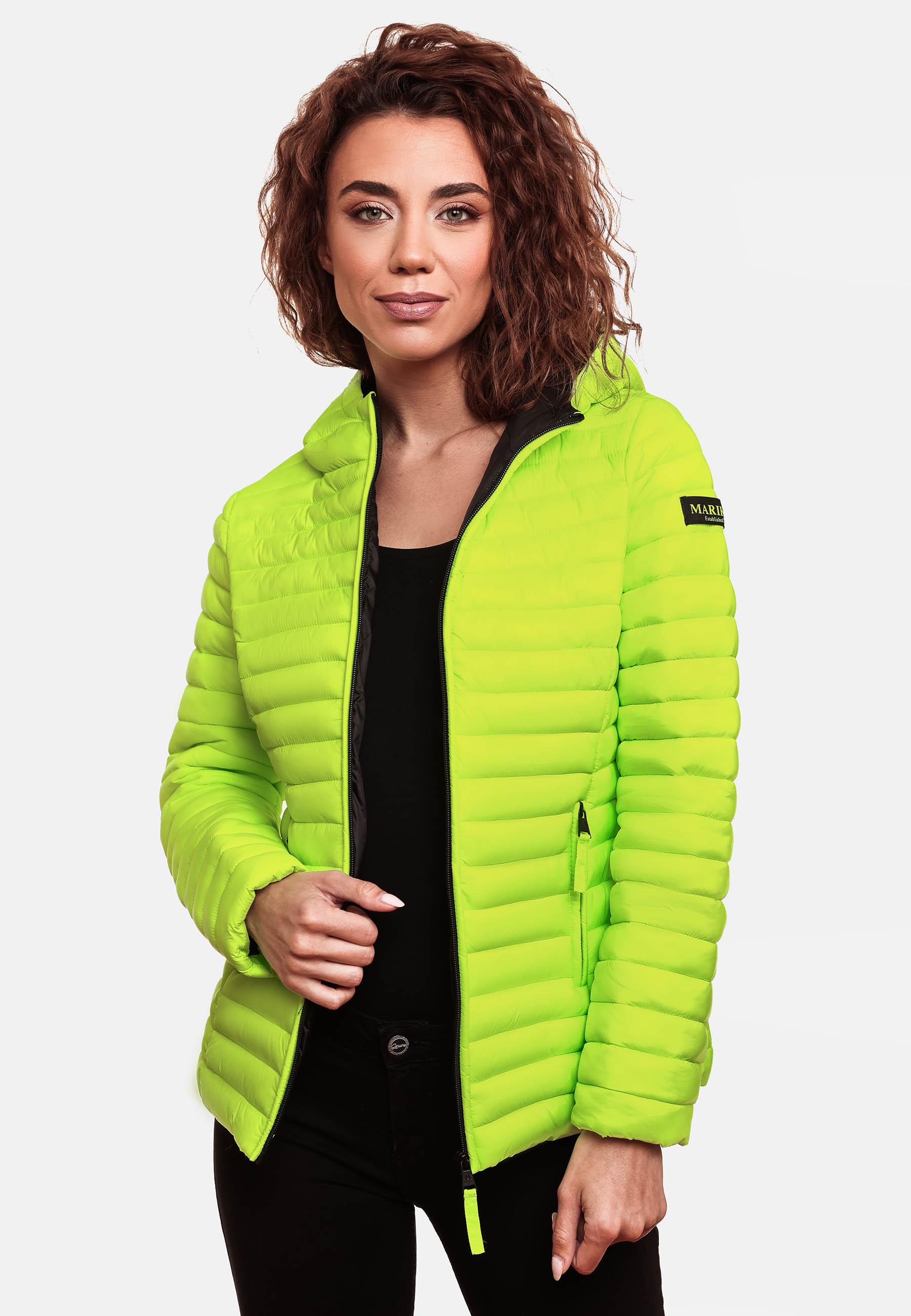 Leichte Steppjacke mit Kapuze "Asraa" Neon Green