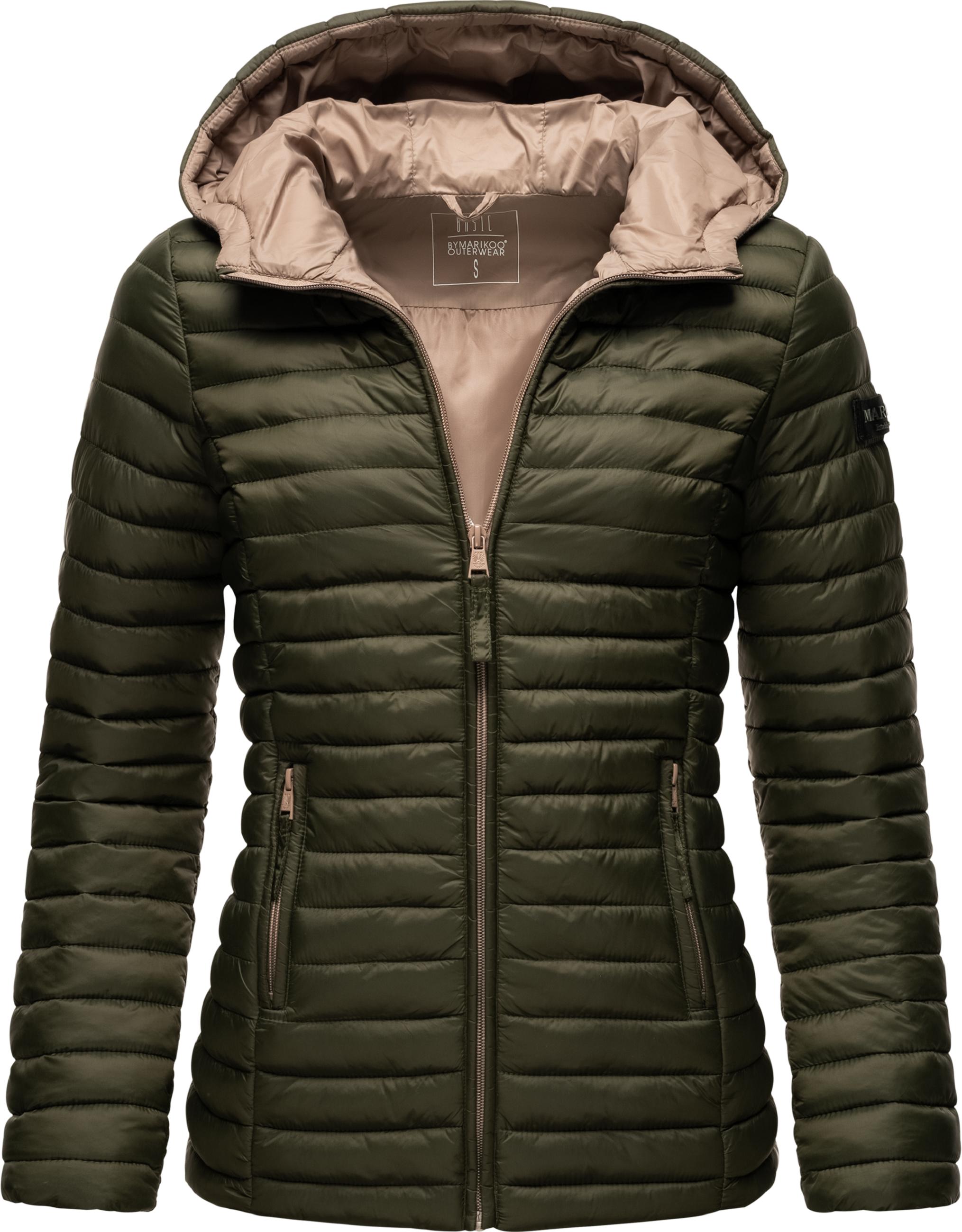 Leichte Steppjacke mit Kapuze "Asraa" Olive