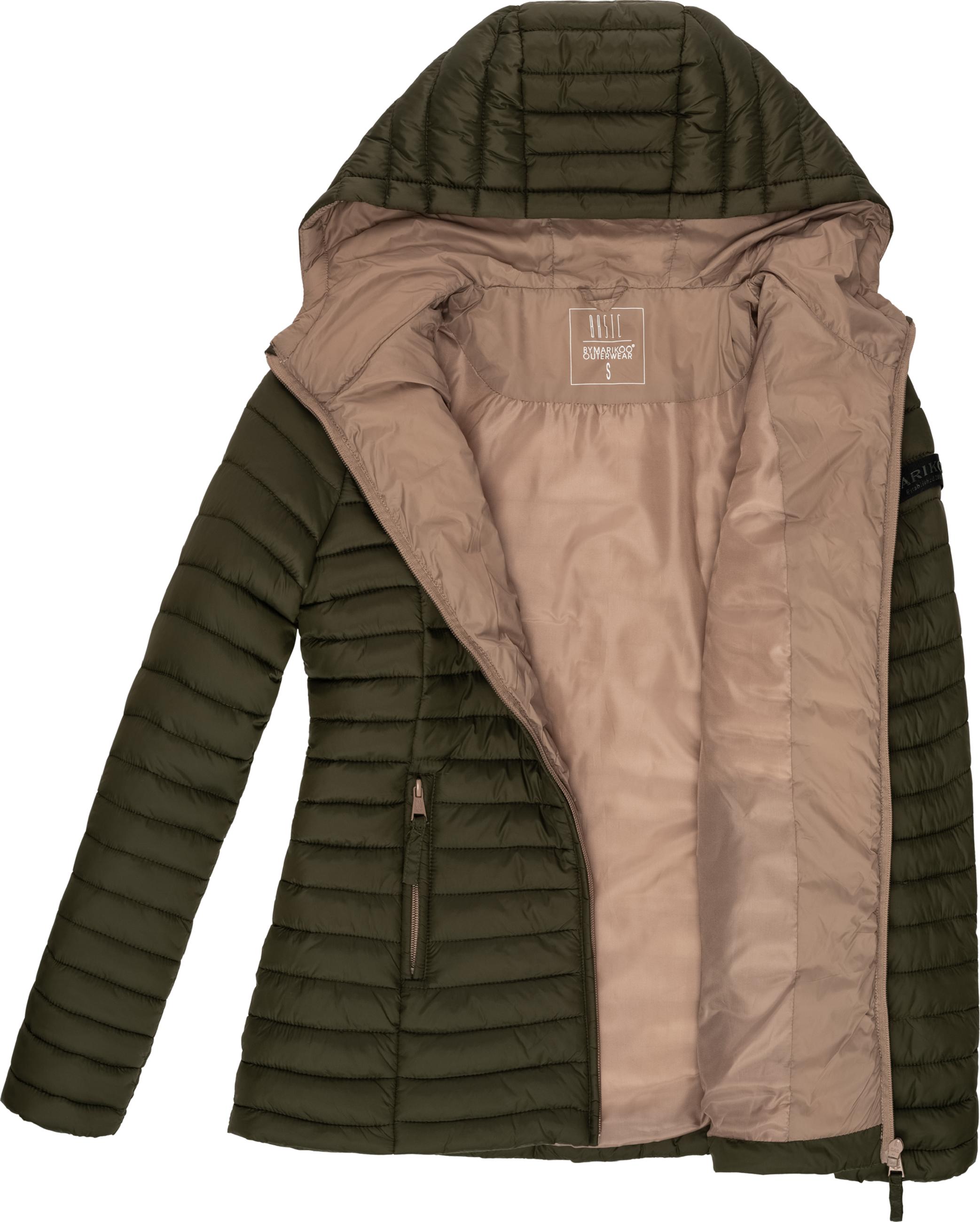 Leichte Steppjacke mit Kapuze "Asraa" Olive