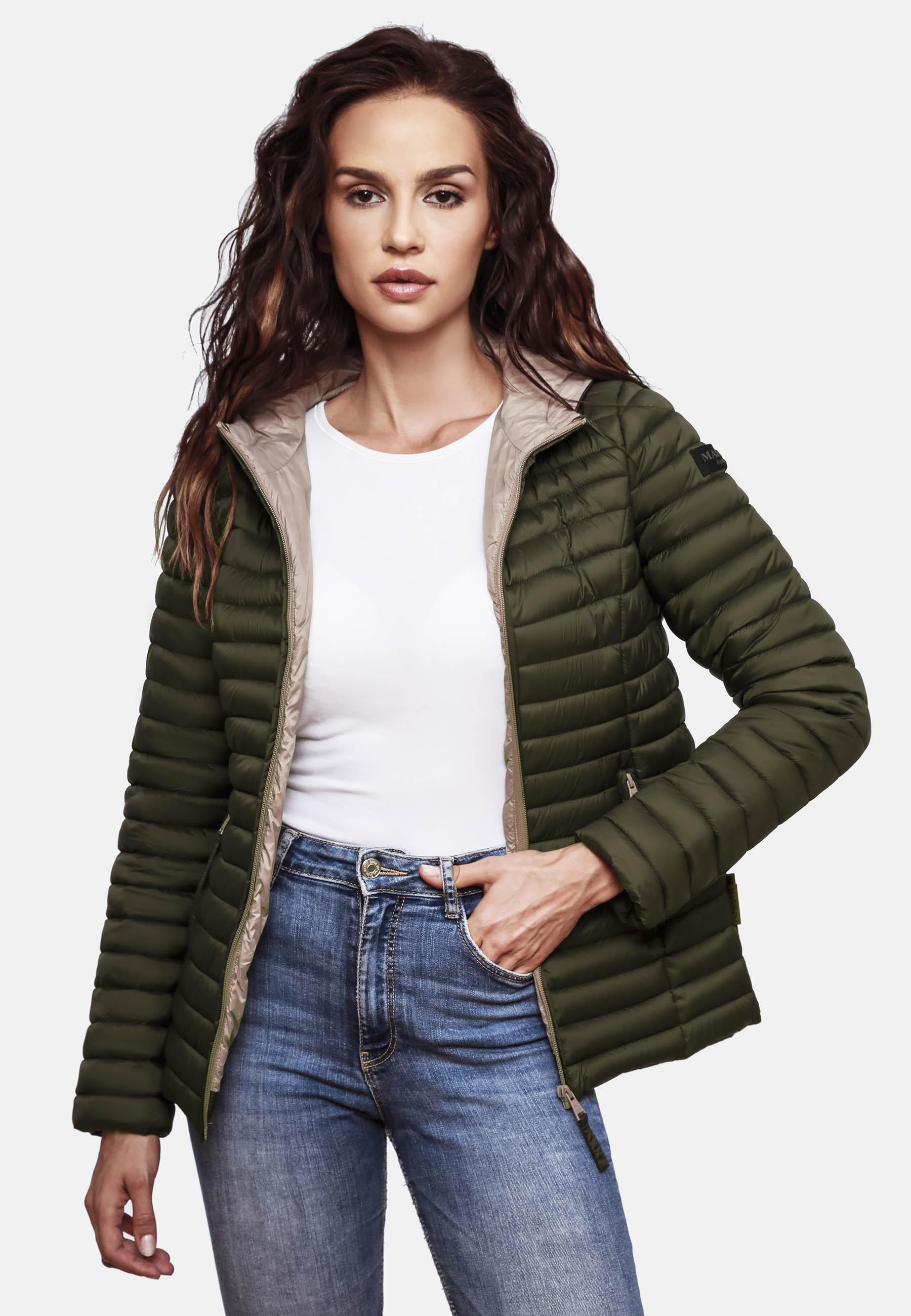 Leichte Steppjacke mit Kapuze "Asraa" Olive