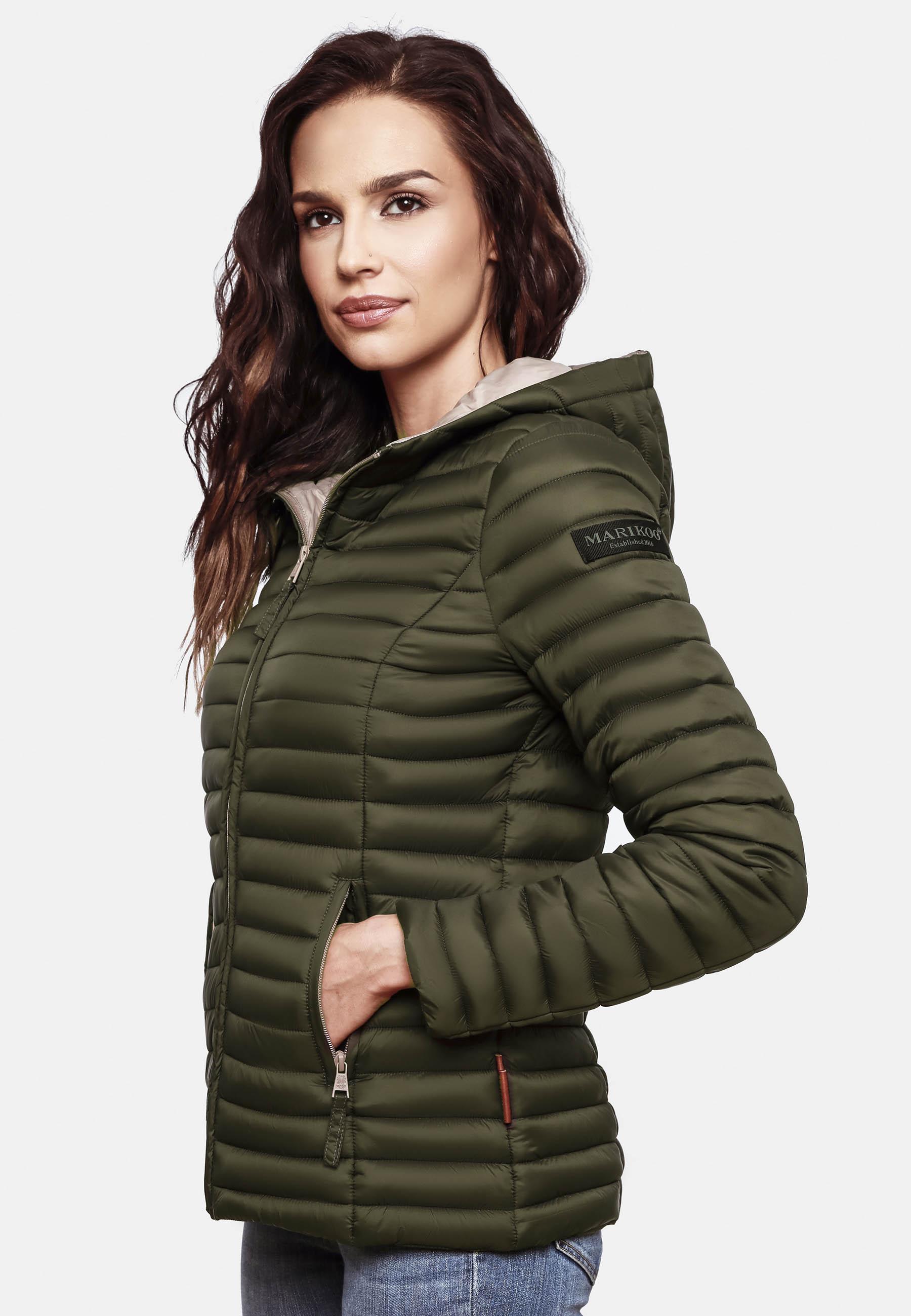 Leichte Steppjacke mit Kapuze "Asraa" Olive