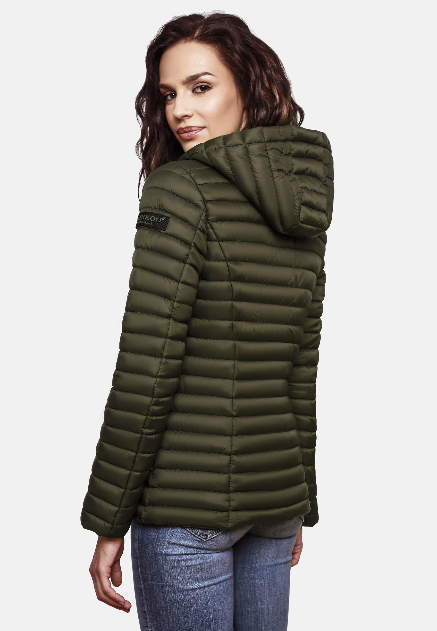 Leichte Steppjacke mit Kapuze "Asraa" Olive