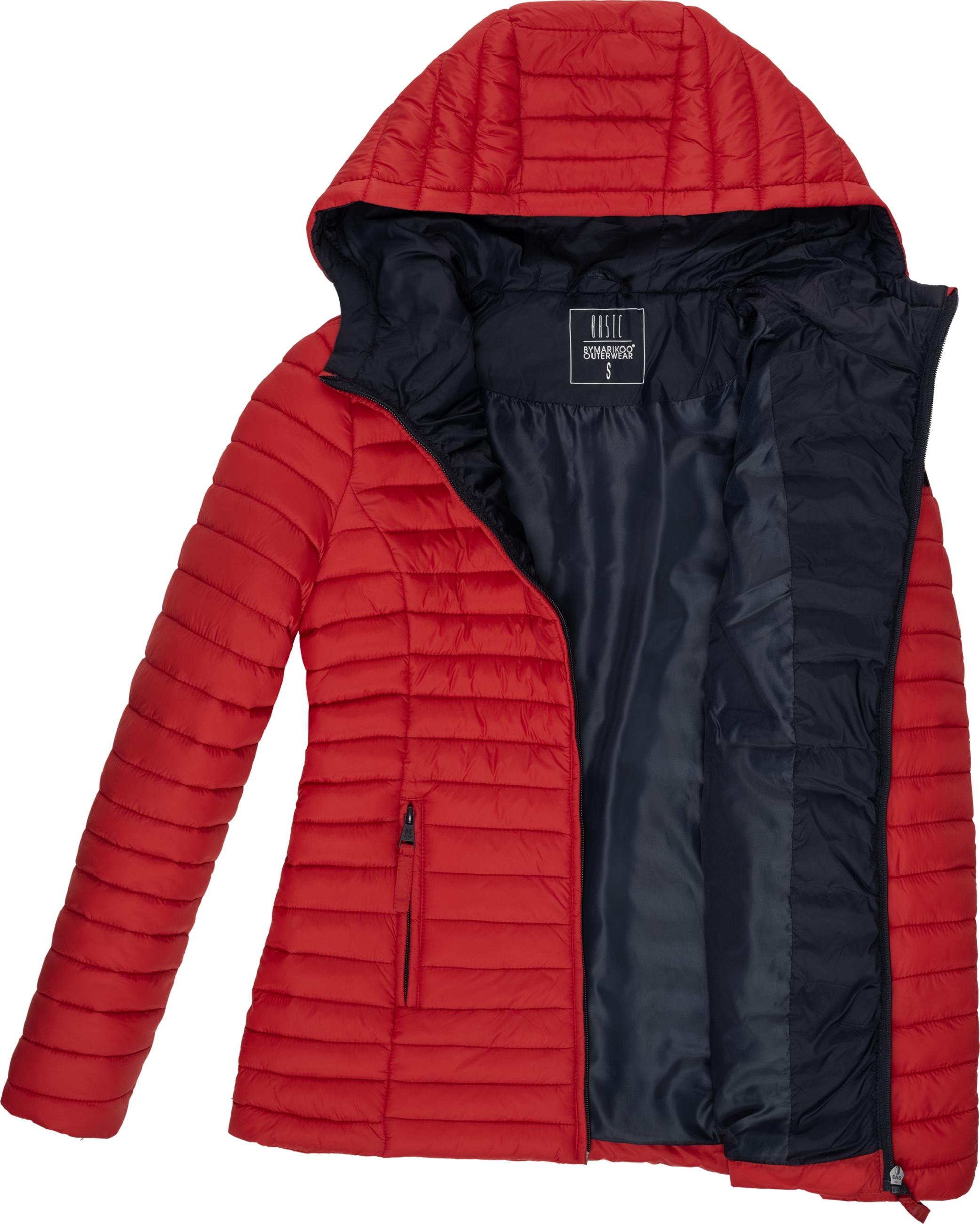 Leichte Steppjacke mit Kapuze "Asraa" Red