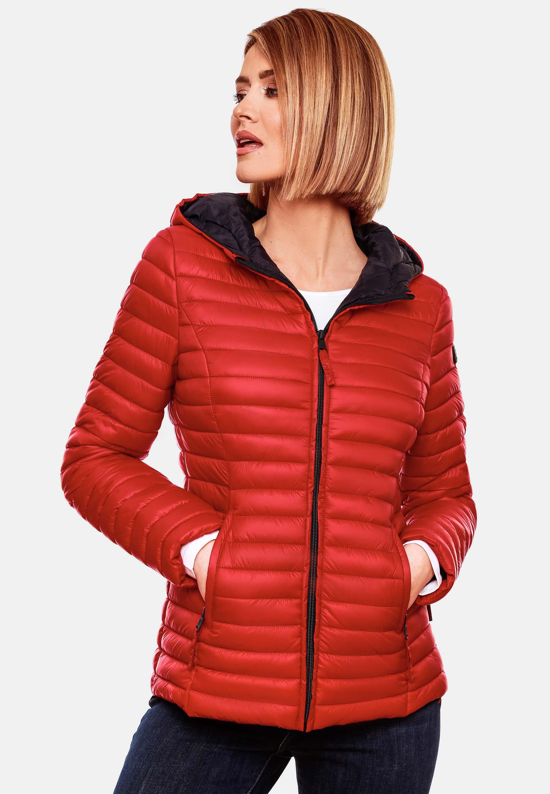 Leichte Steppjacke mit Kapuze "Asraa" Red