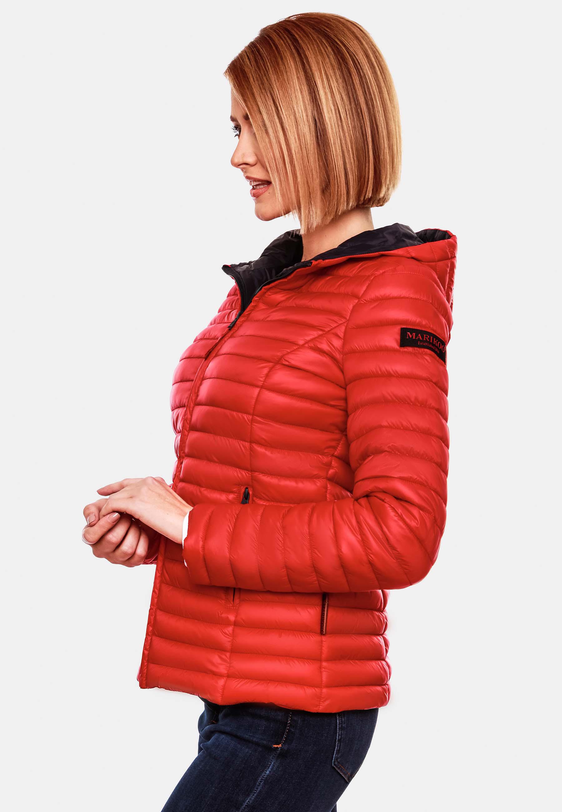 Leichte Steppjacke mit Kapuze "Asraa" Red