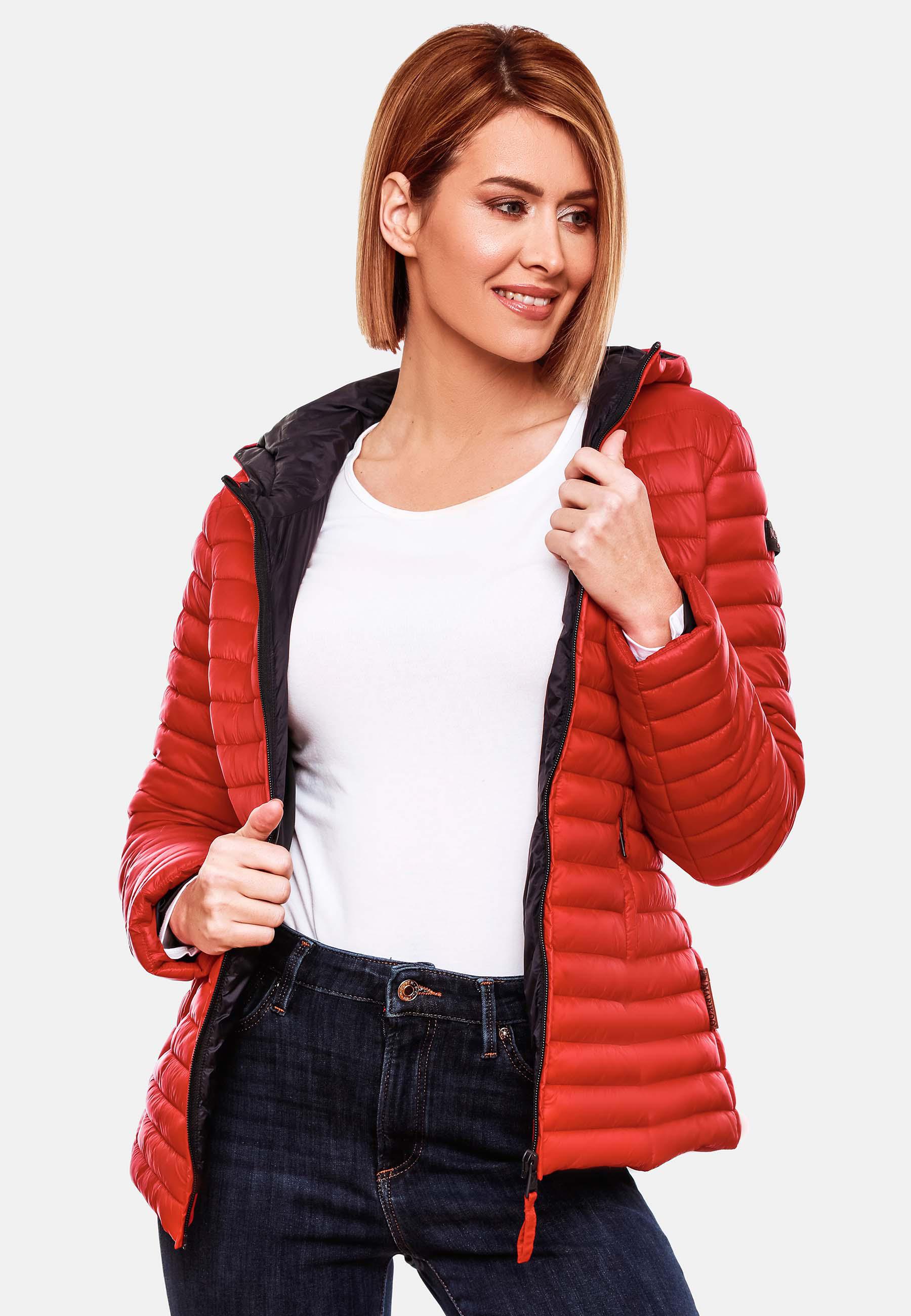 Leichte Steppjacke mit Kapuze "Asraa" Red