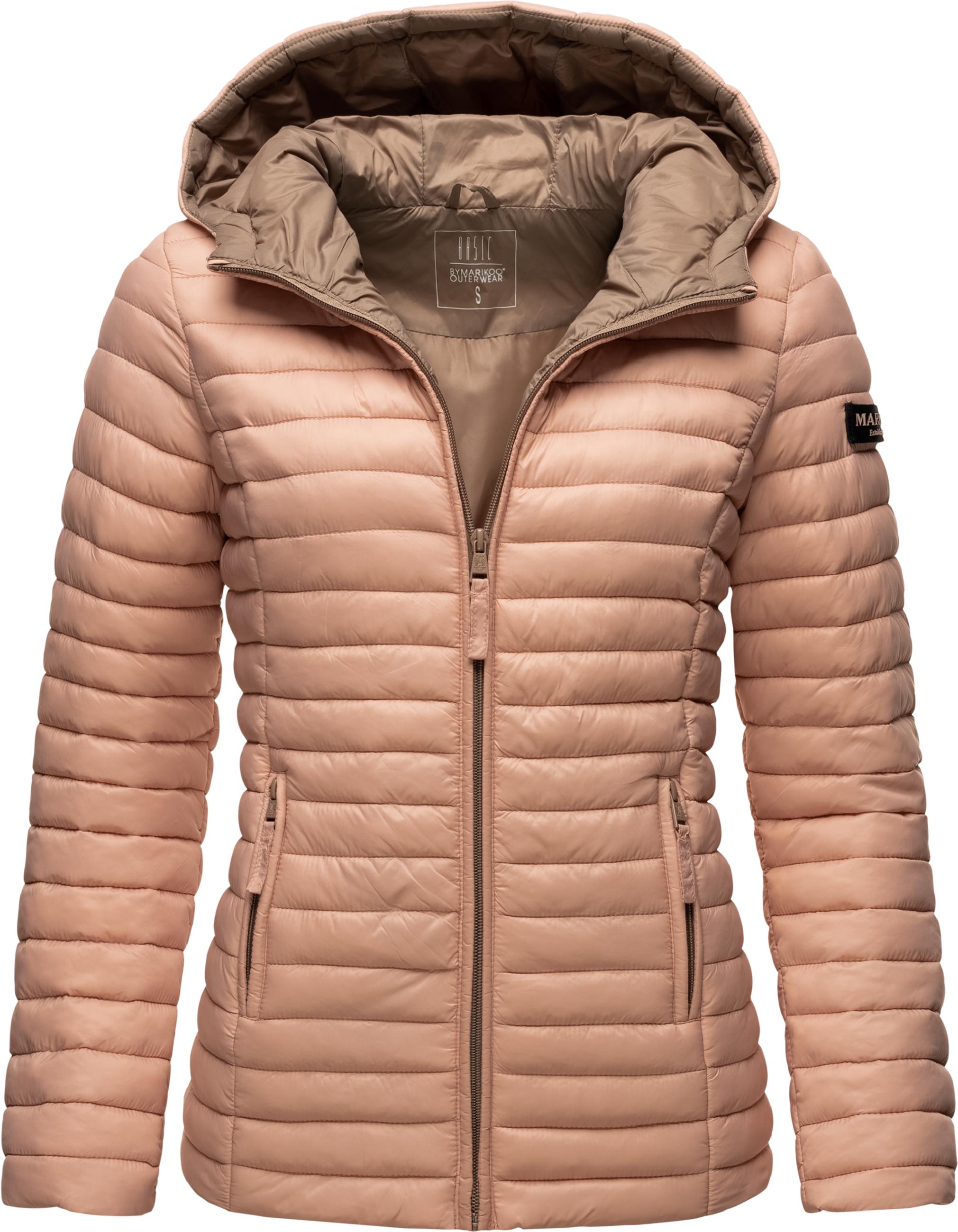 Leichte Steppjacke mit Kapuze "Asraa" Rose