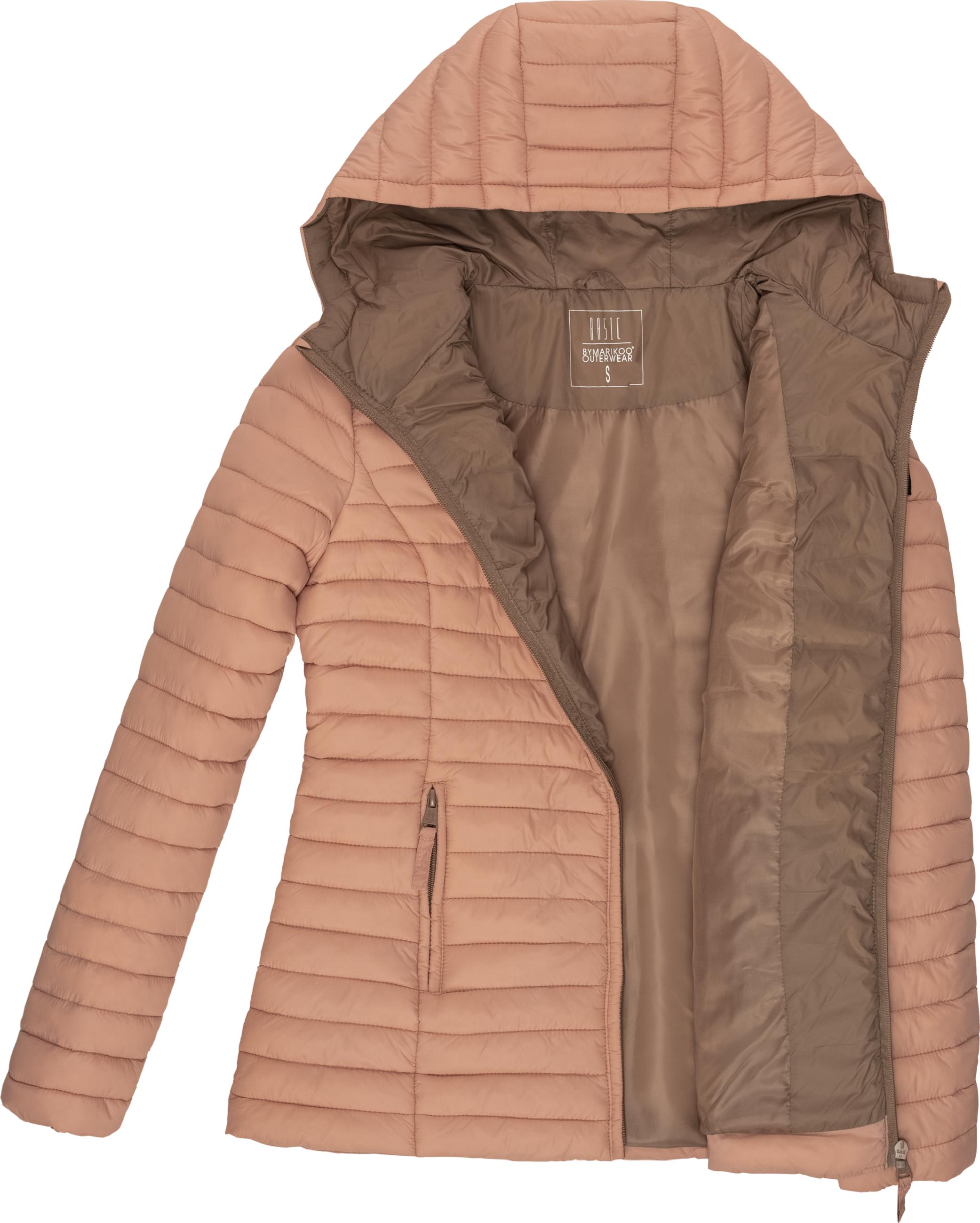 Leichte Steppjacke mit Kapuze "Asraa" Rose