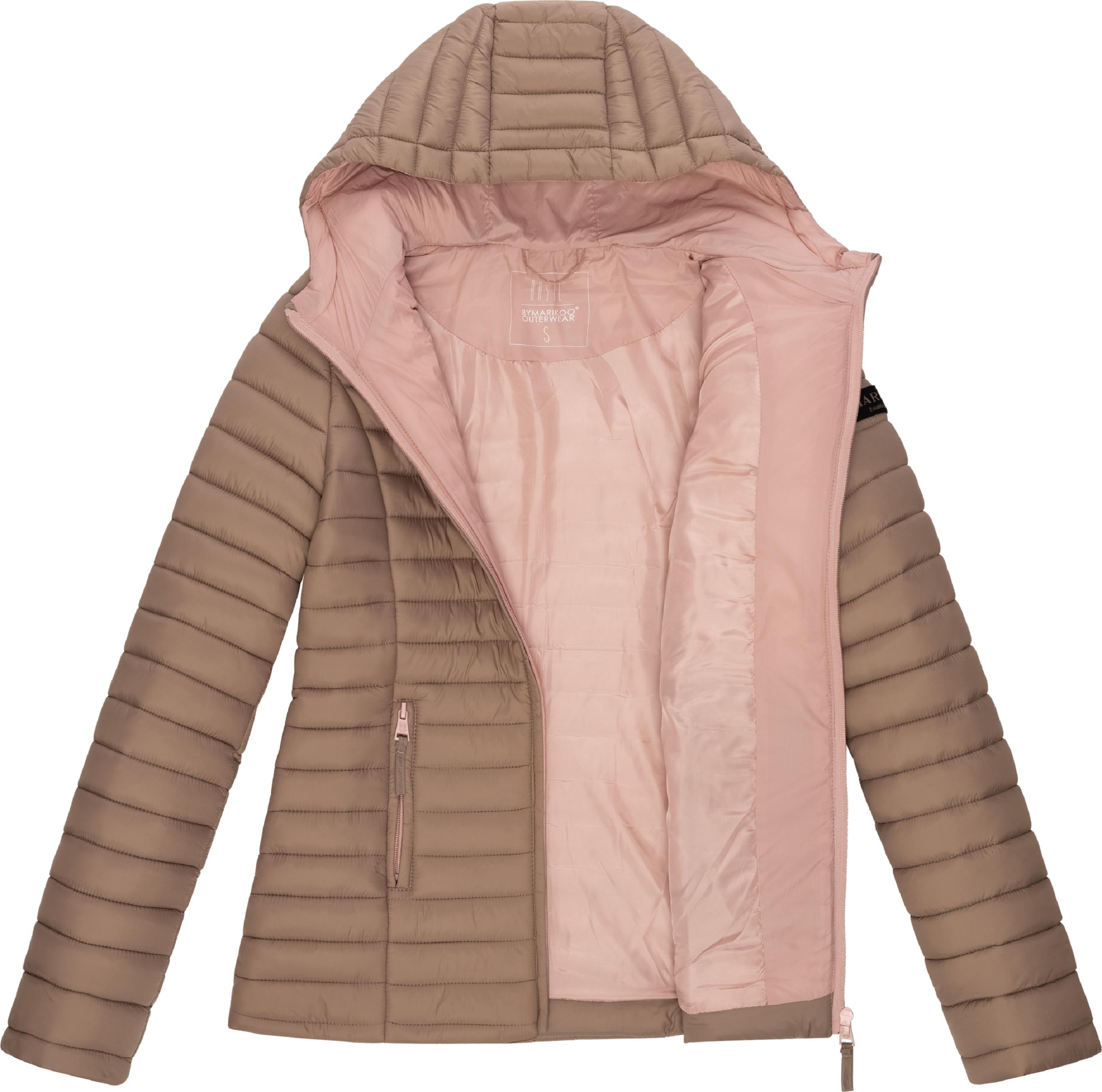 Leichte Steppjacke mit Kapuze "Asraa" Taupe