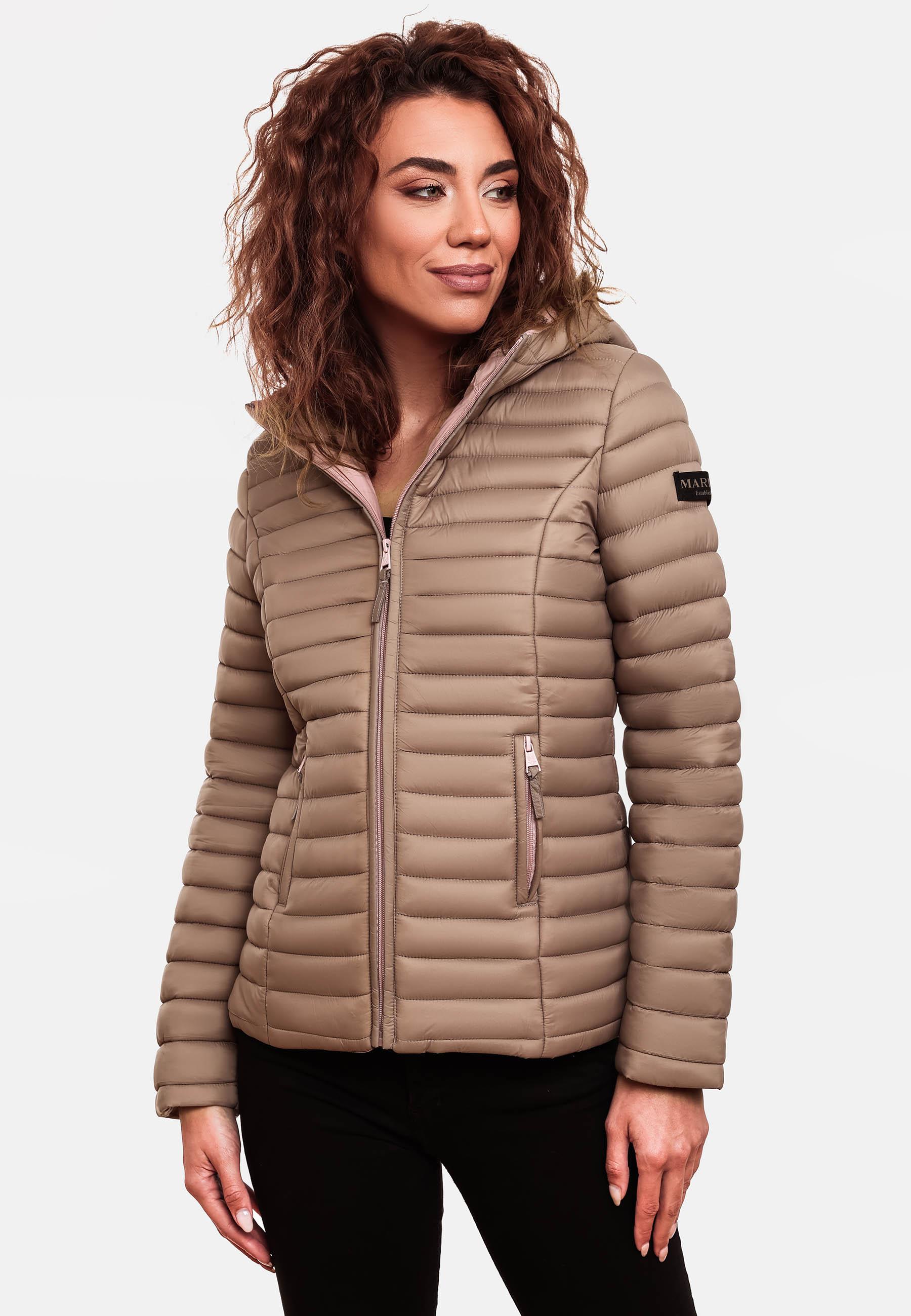 Leichte Steppjacke mit Kapuze "Asraa" Taupe