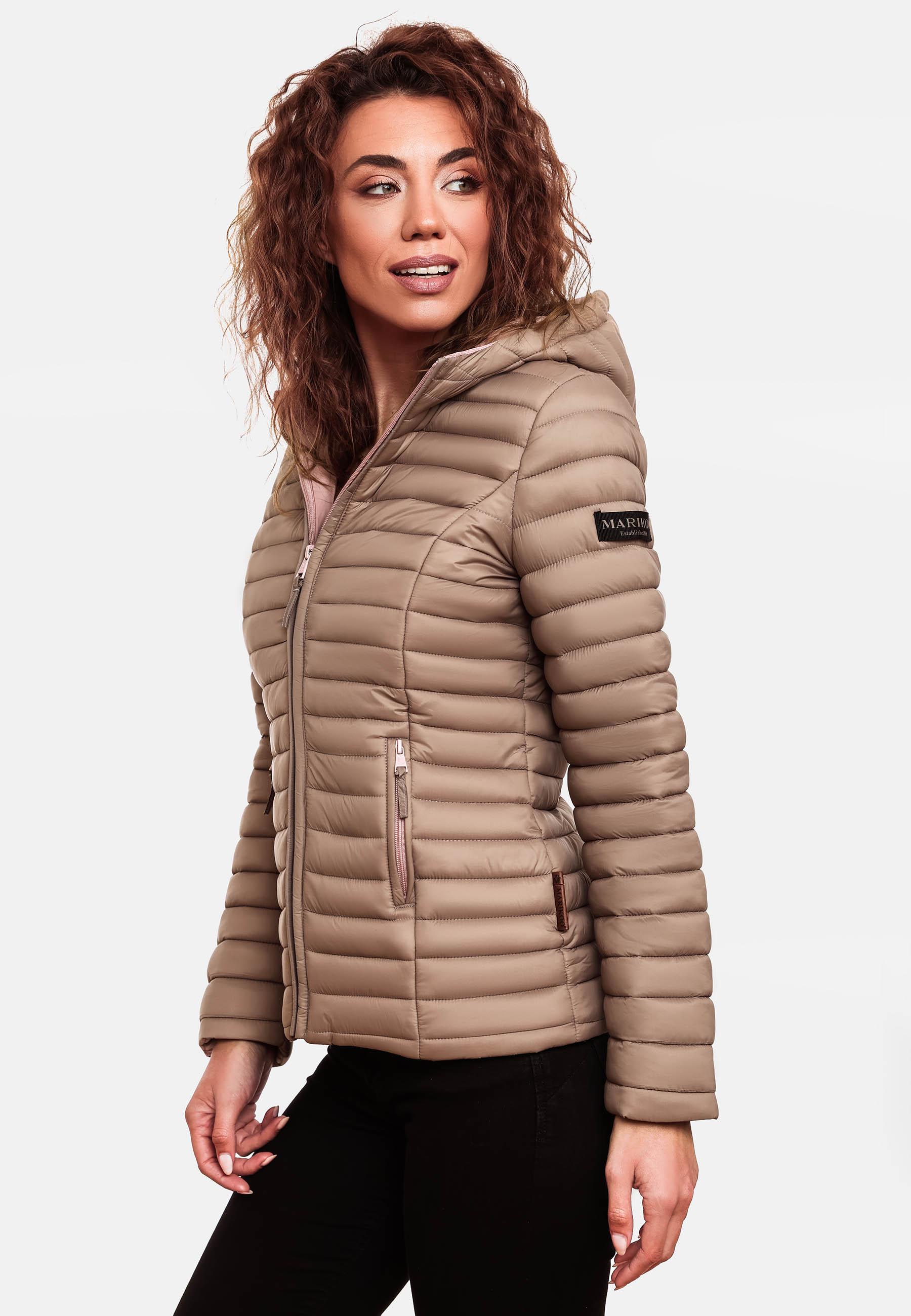 Leichte Steppjacke mit Kapuze "Asraa" Taupe