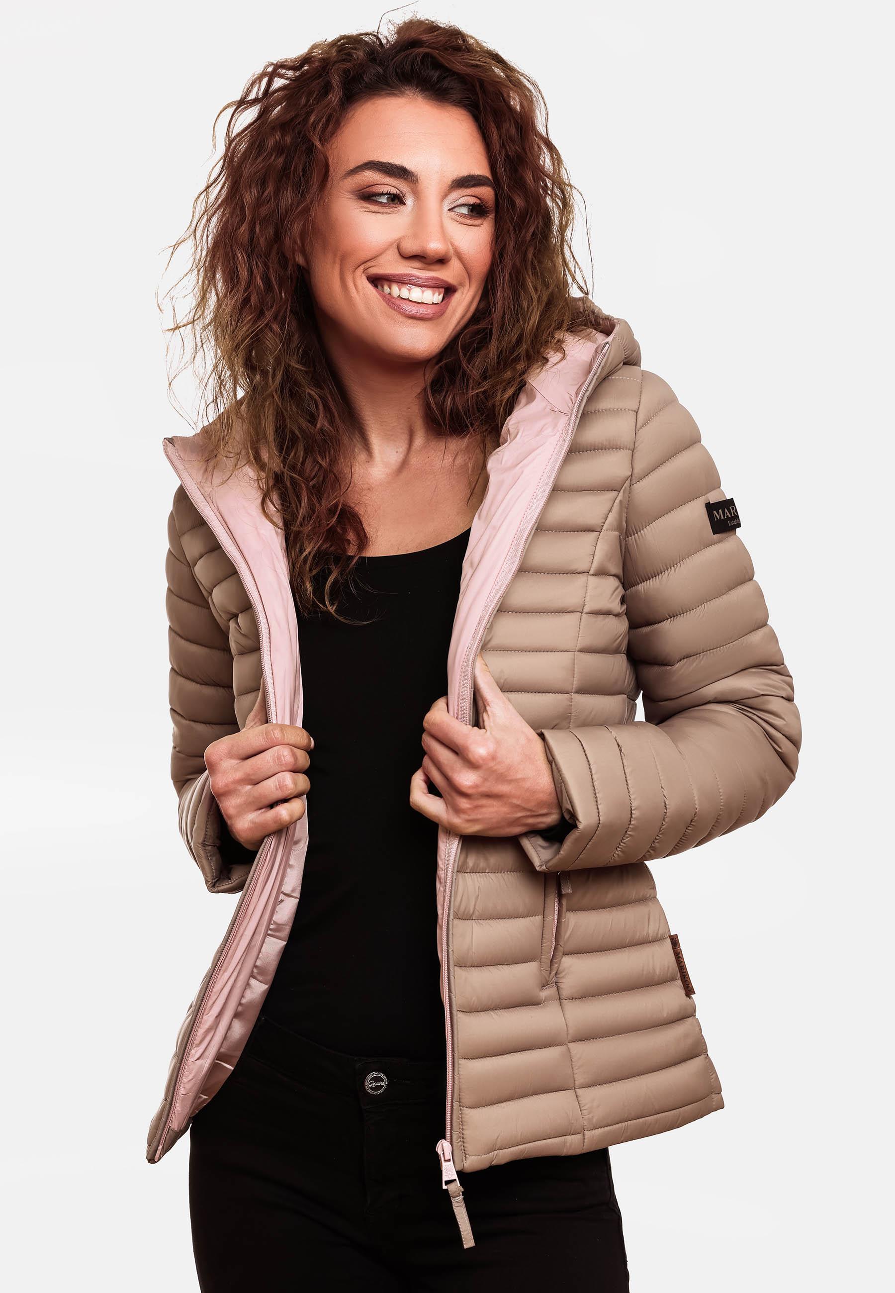 Leichte Steppjacke mit Kapuze "Asraa" Taupe