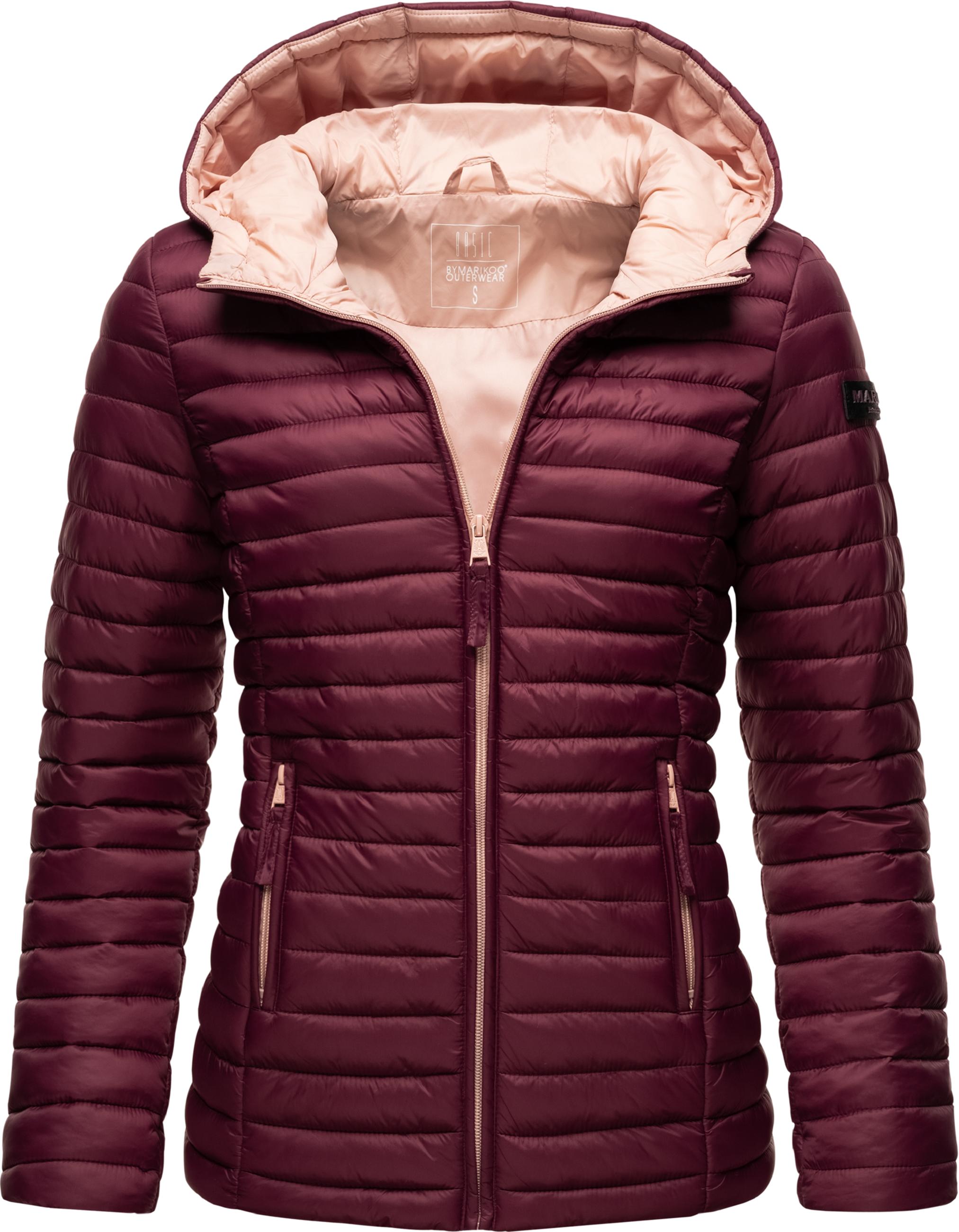 Leichte Steppjacke mit Kapuze "Asraa" Wine