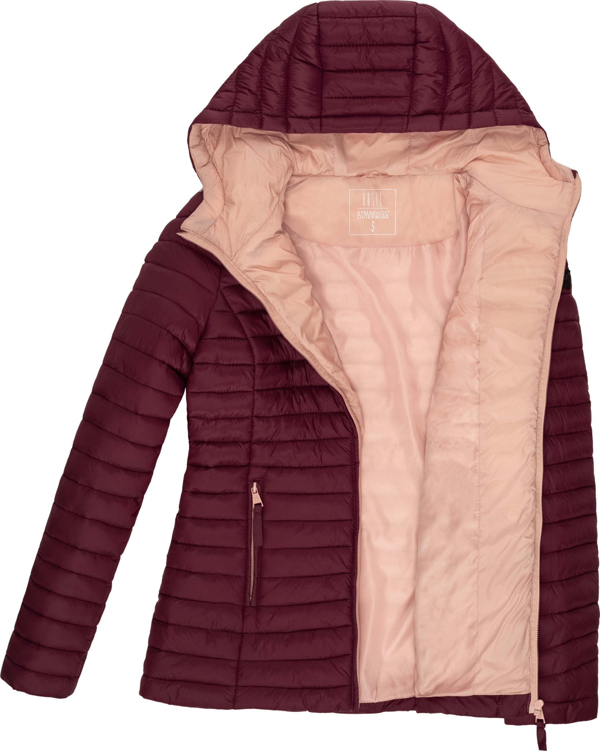 Leichte Steppjacke mit Kapuze "Asraa" Wine