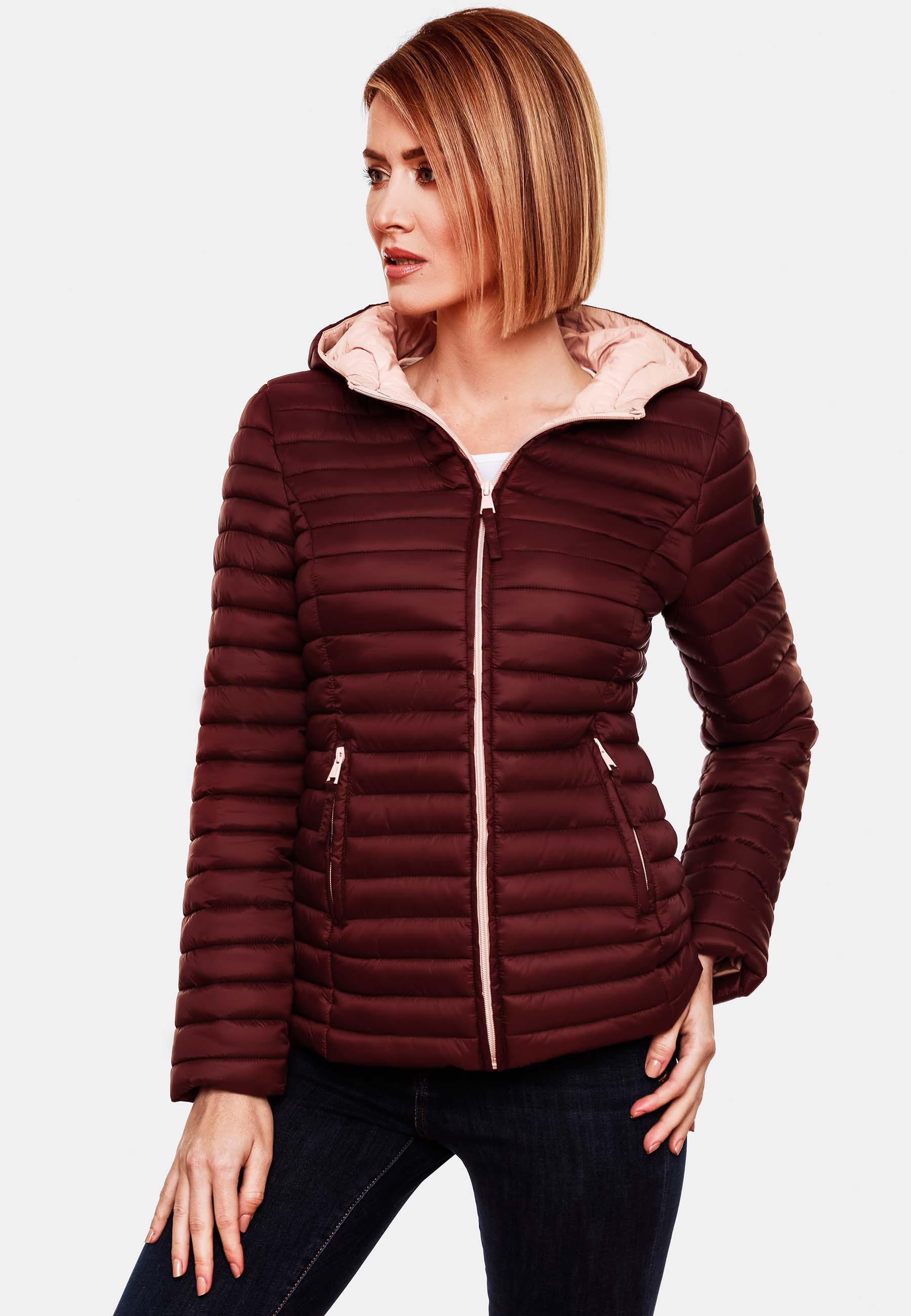 Leichte Steppjacke mit Kapuze "Asraa" Wine