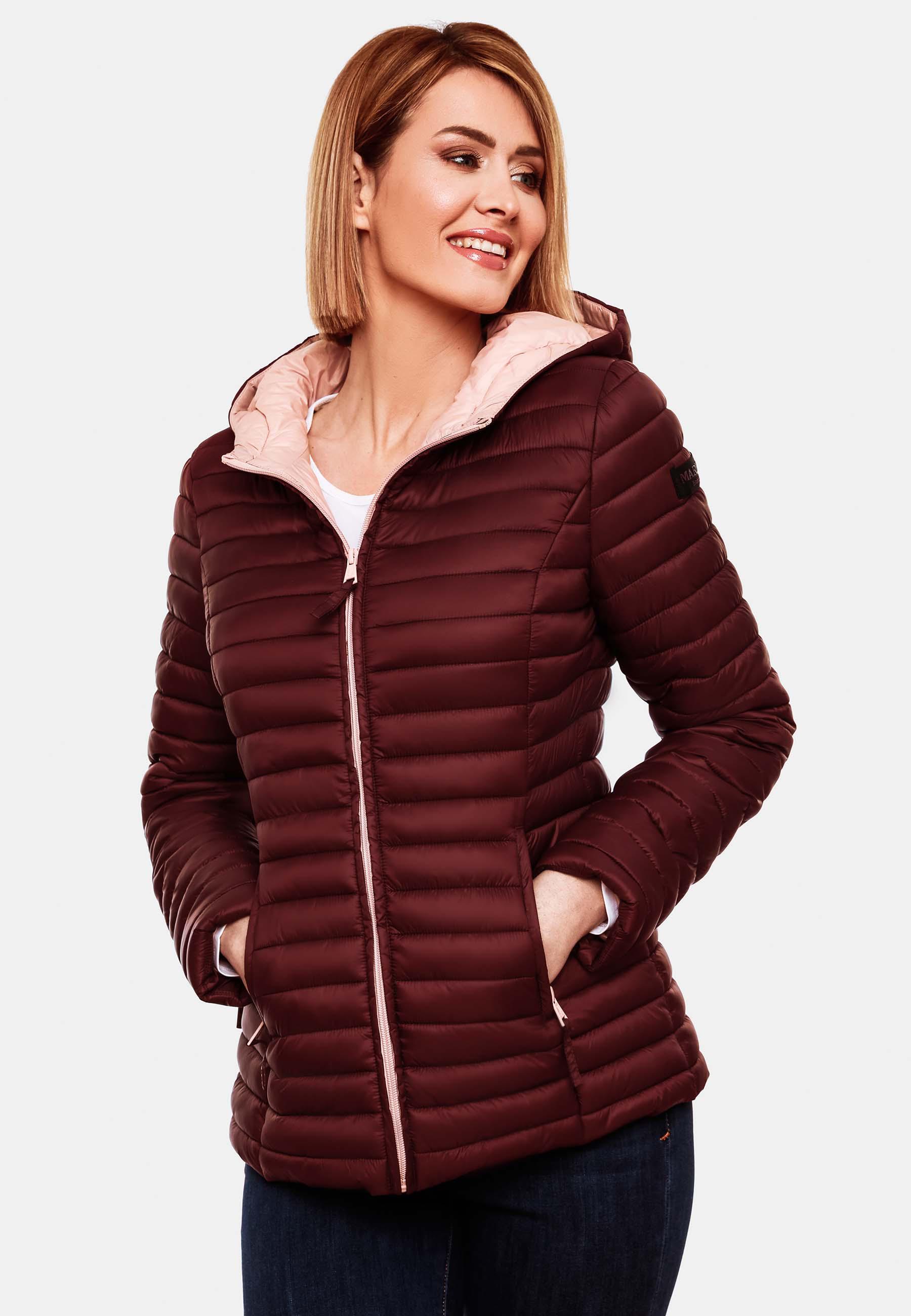 Leichte Steppjacke mit Kapuze "Asraa" Wine