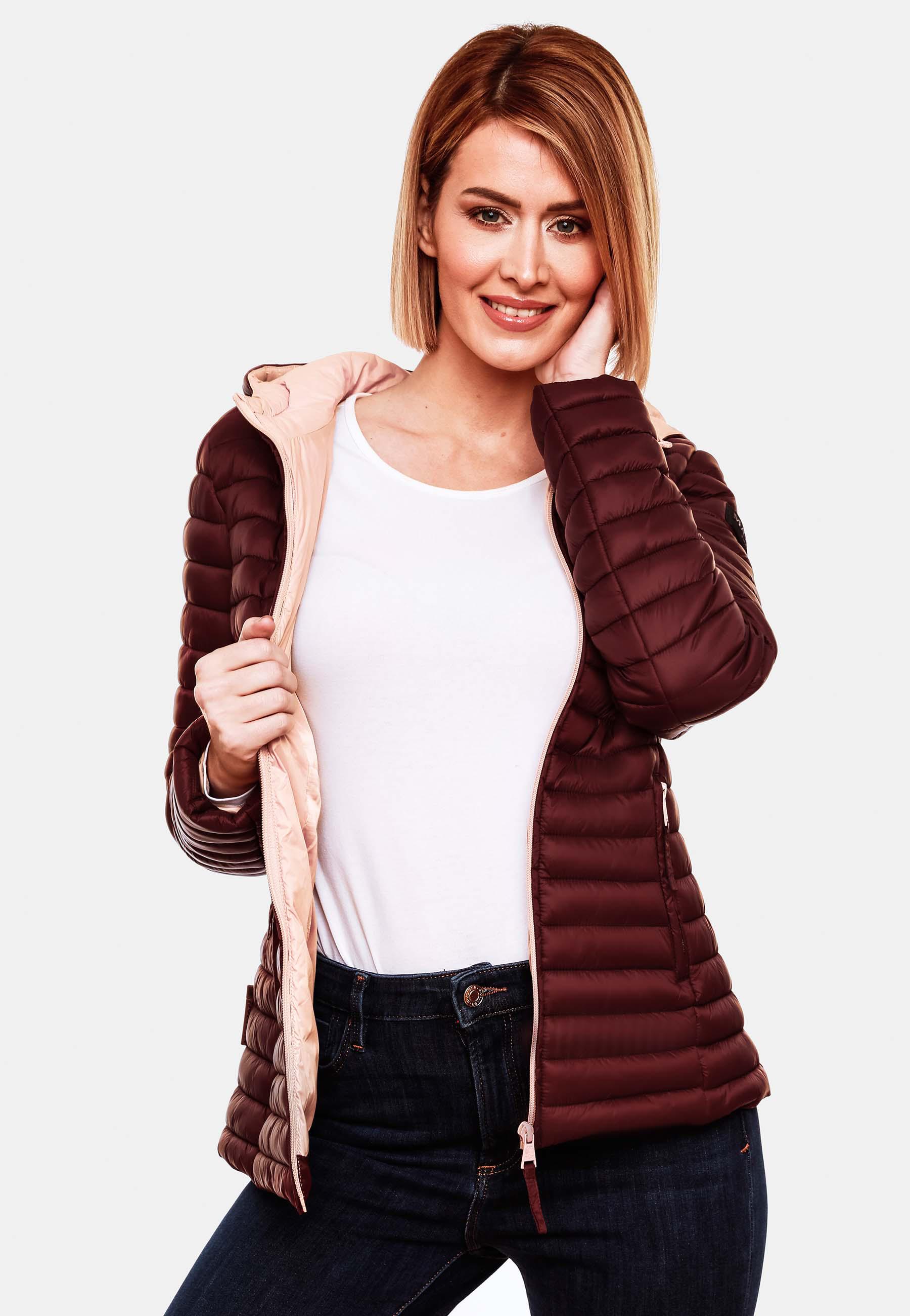 Leichte Steppjacke mit Kapuze "Asraa" Wine