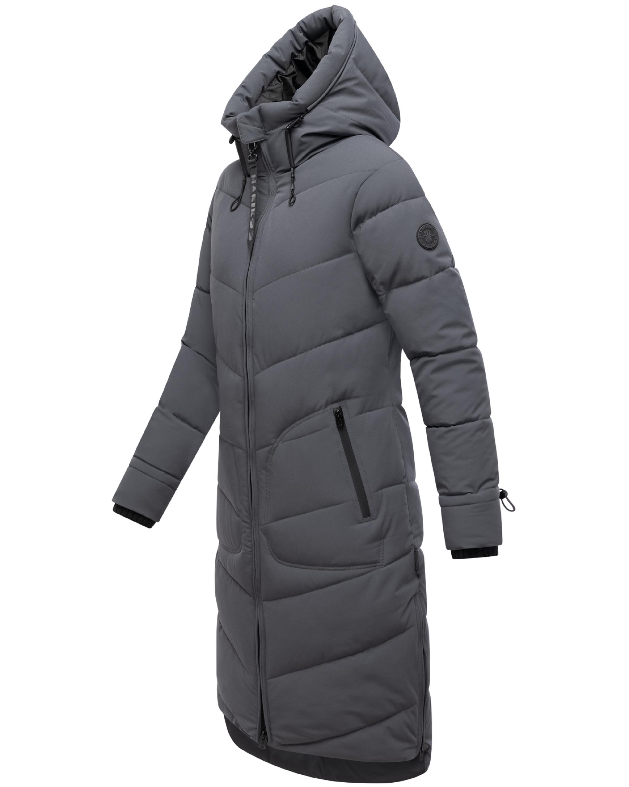 Steppmantel mit Kapuze "Benikoo" Anthracite