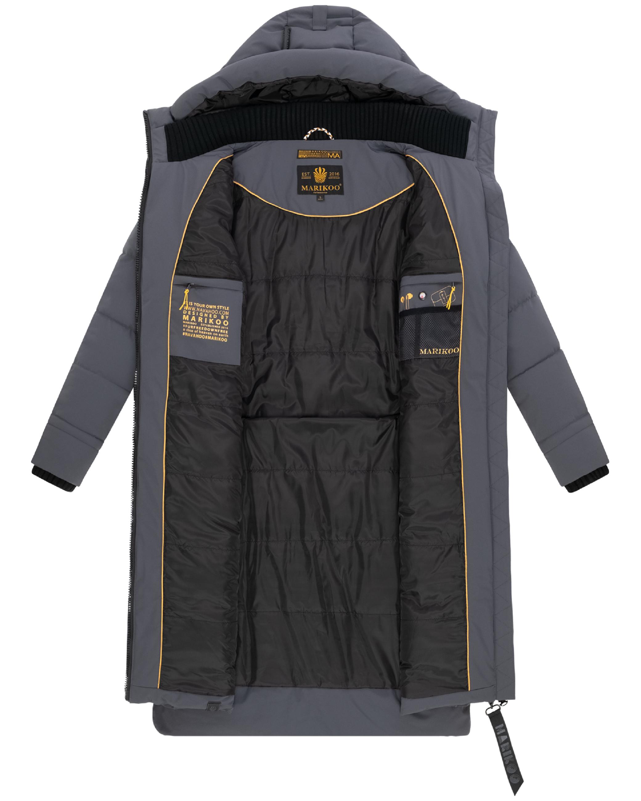 Steppmantel mit Kapuze "Benikoo" Anthracite