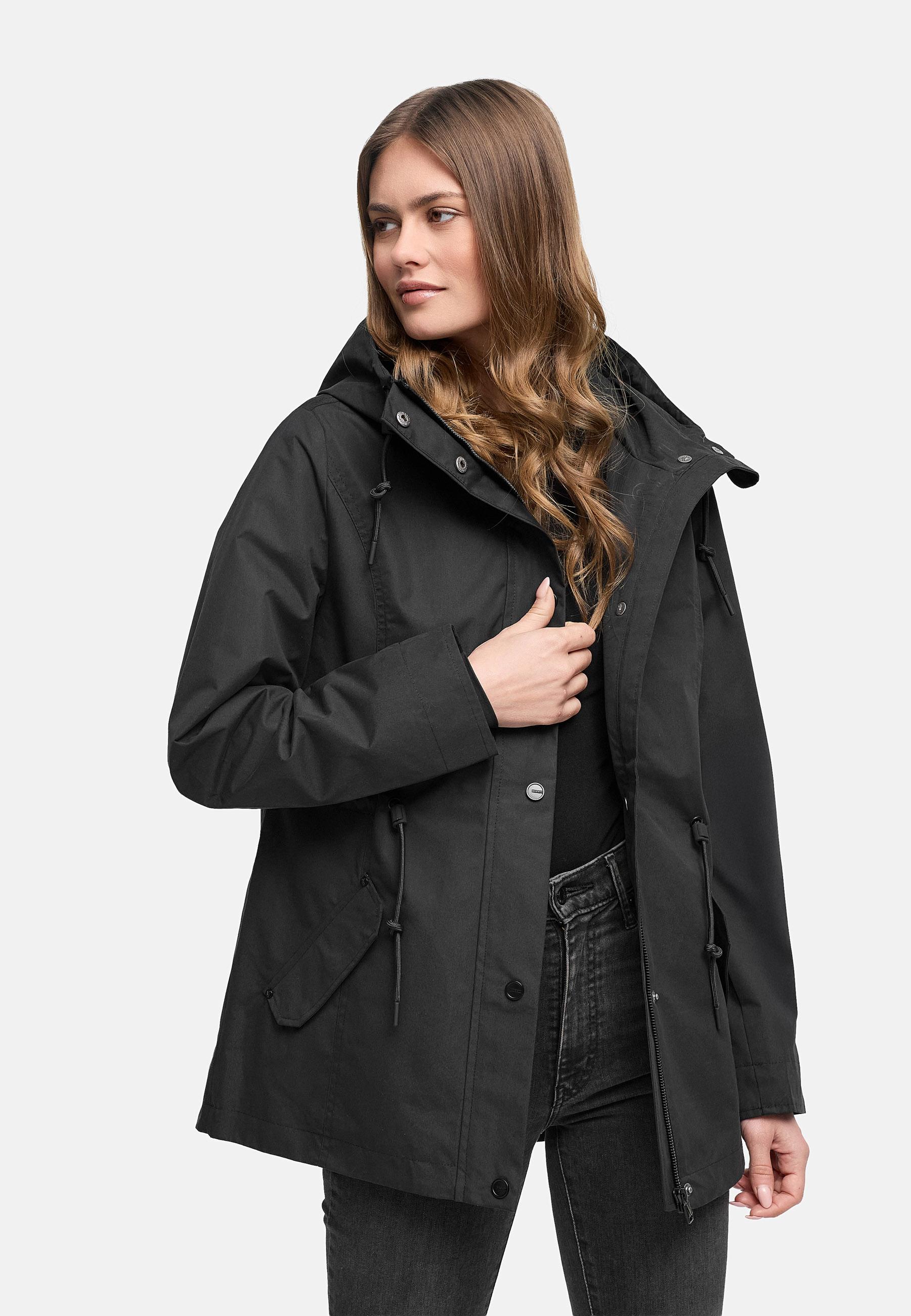 Übergangsjacke mit verstellbarer Kapuze "Bonbonparty 16" Black