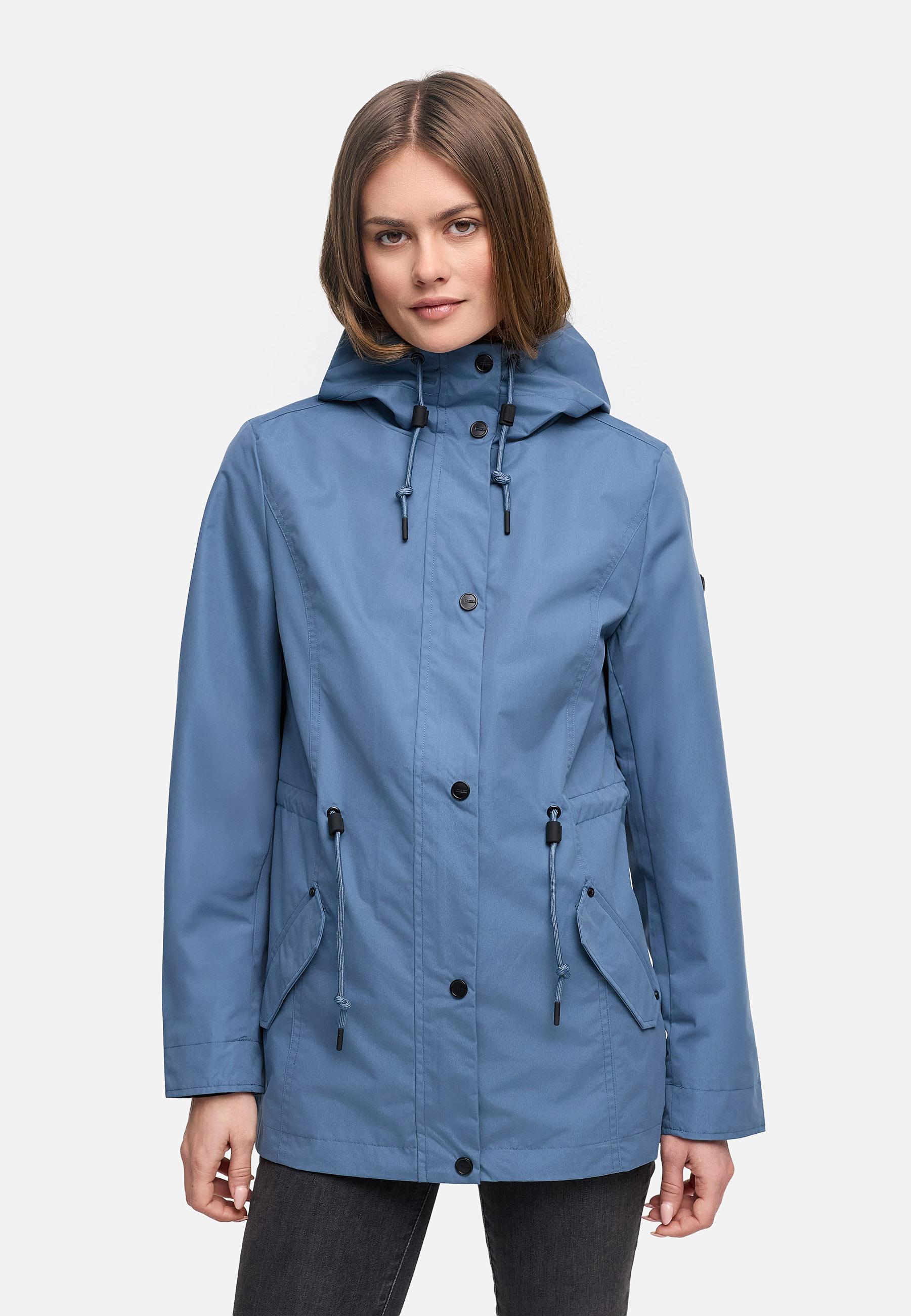 Übergangsjacke mit verstellbarer Kapuze "Bonbonparty 16" Dusty Blue