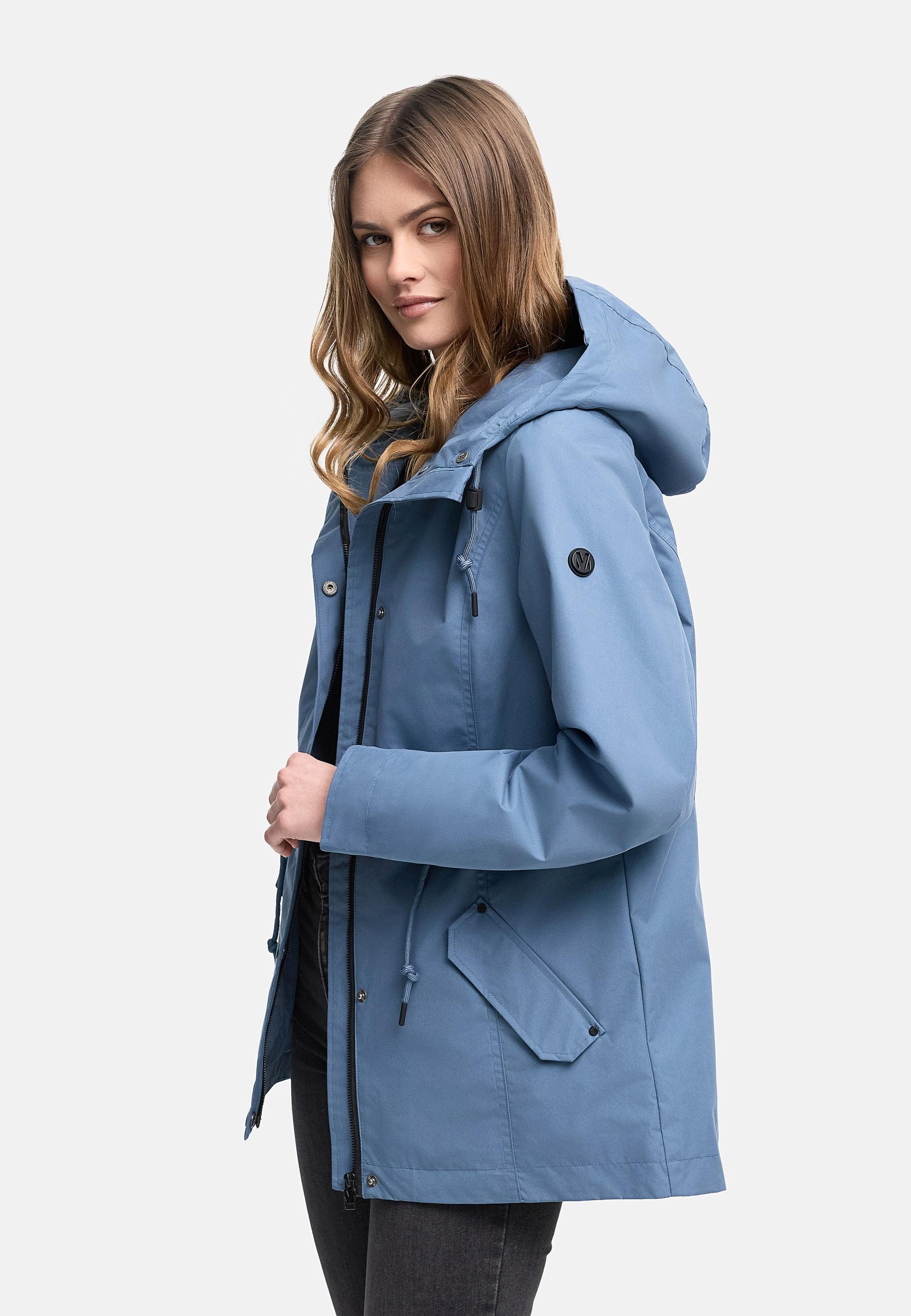 Übergangsjacke mit verstellbarer Kapuze "Bonbonparty 16" Dusty Blue