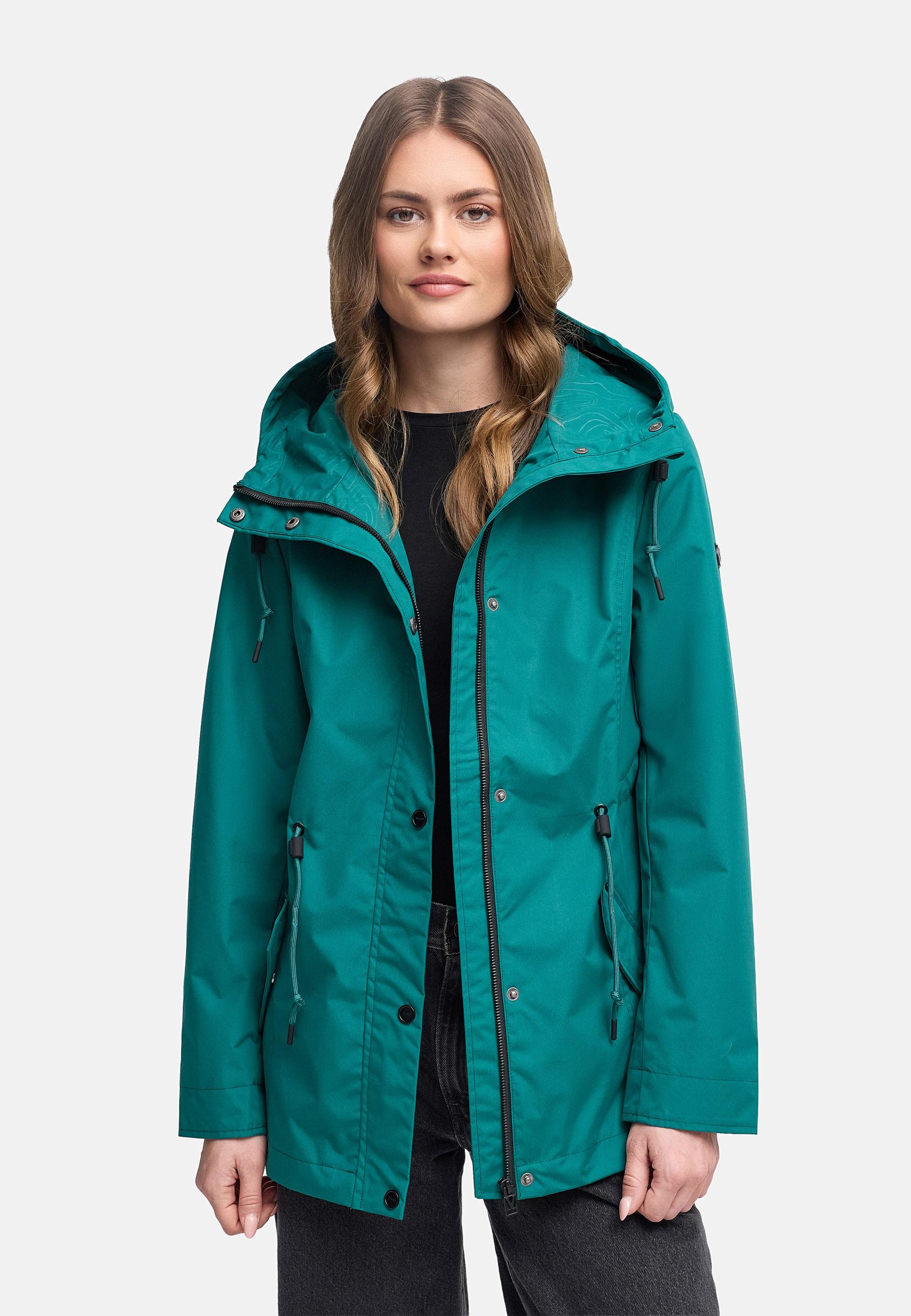 Übergangsjacke mit verstellbarer Kapuze "Bonbonparty 16" Ocean Green