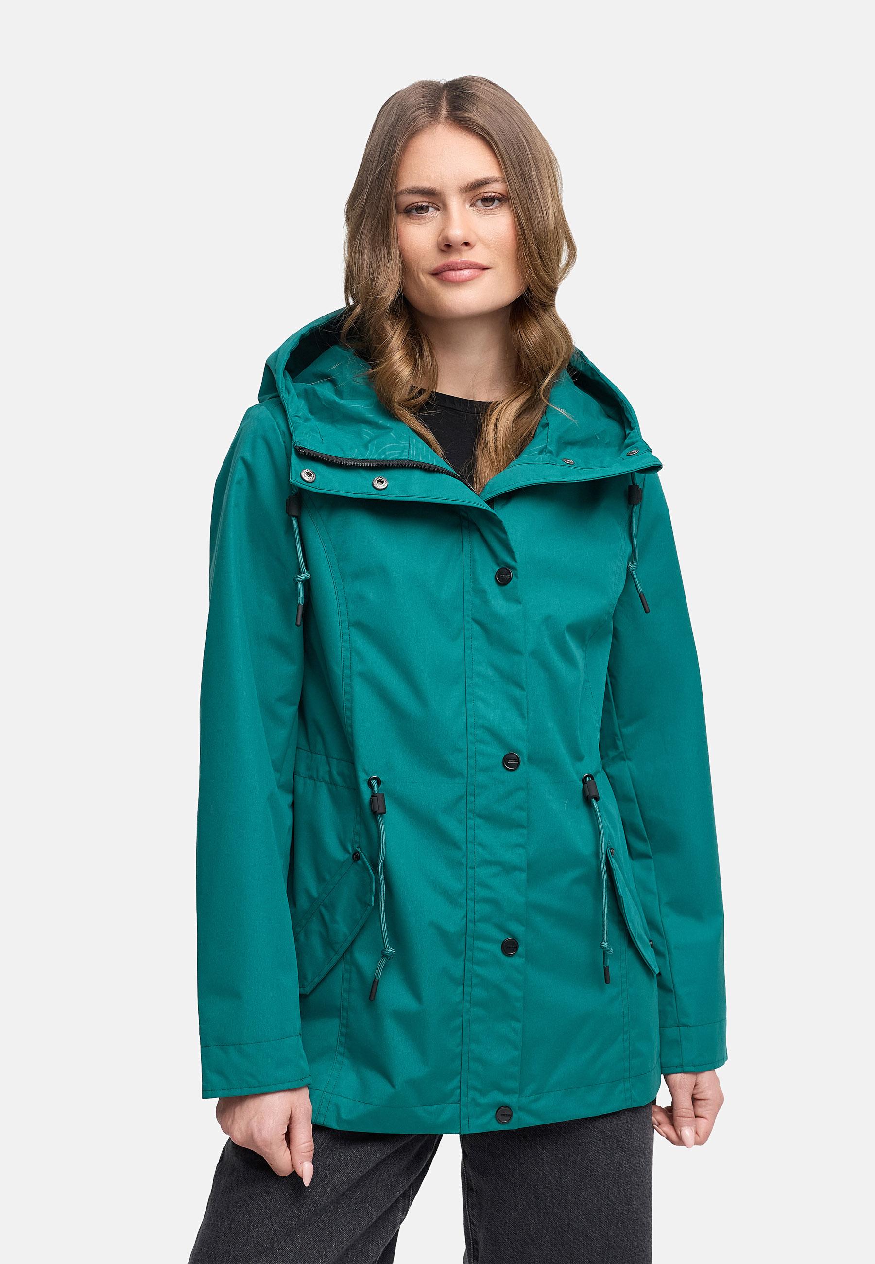 Übergangsjacke mit verstellbarer Kapuze "Bonbonparty 16" Ocean Green