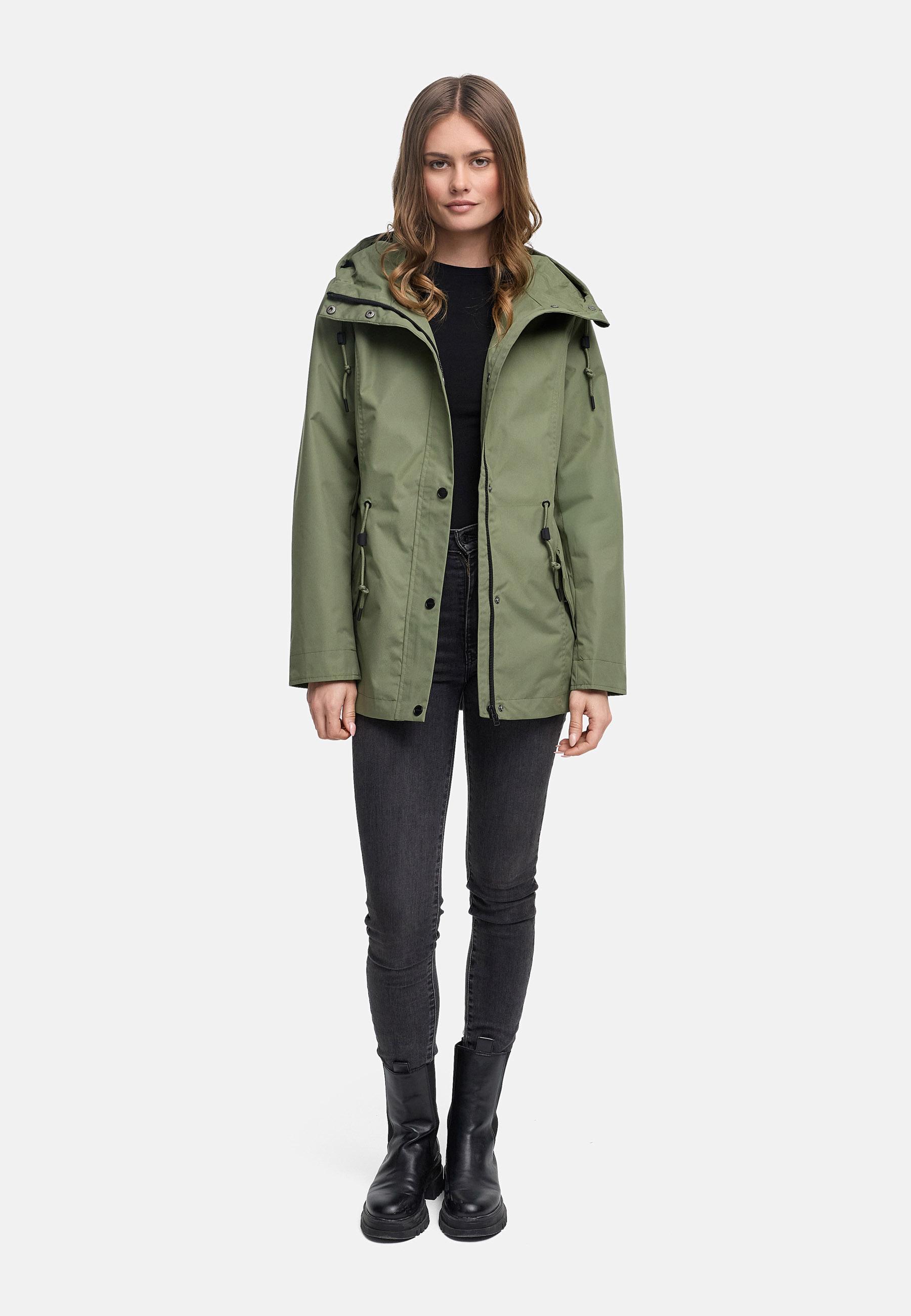 Übergangsjacke mit verstellbarer Kapuze "Bonbonparty 16" Olive Leaf