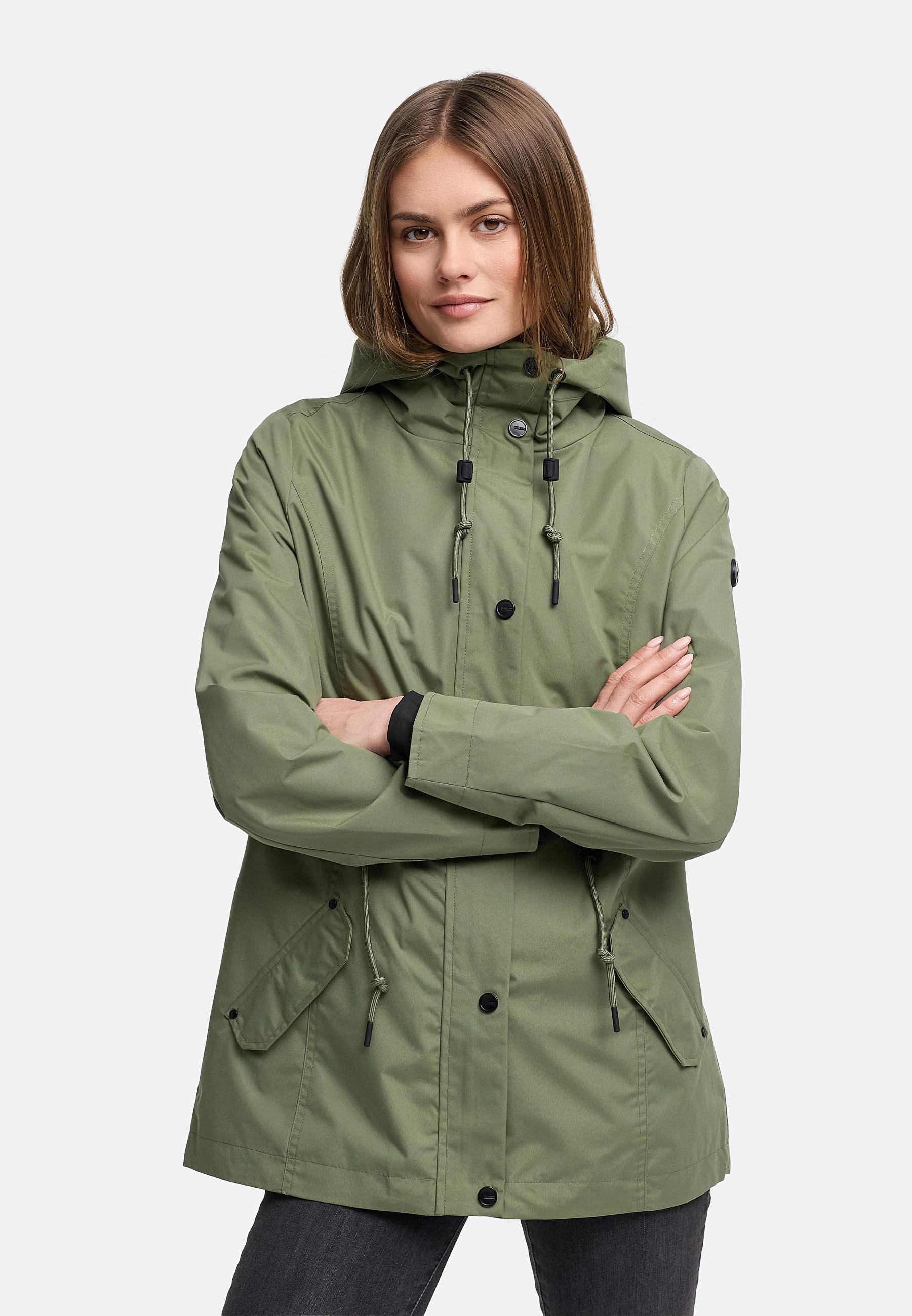 Übergangsjacke mit verstellbarer Kapuze "Bonbonparty 16" Olive Leaf