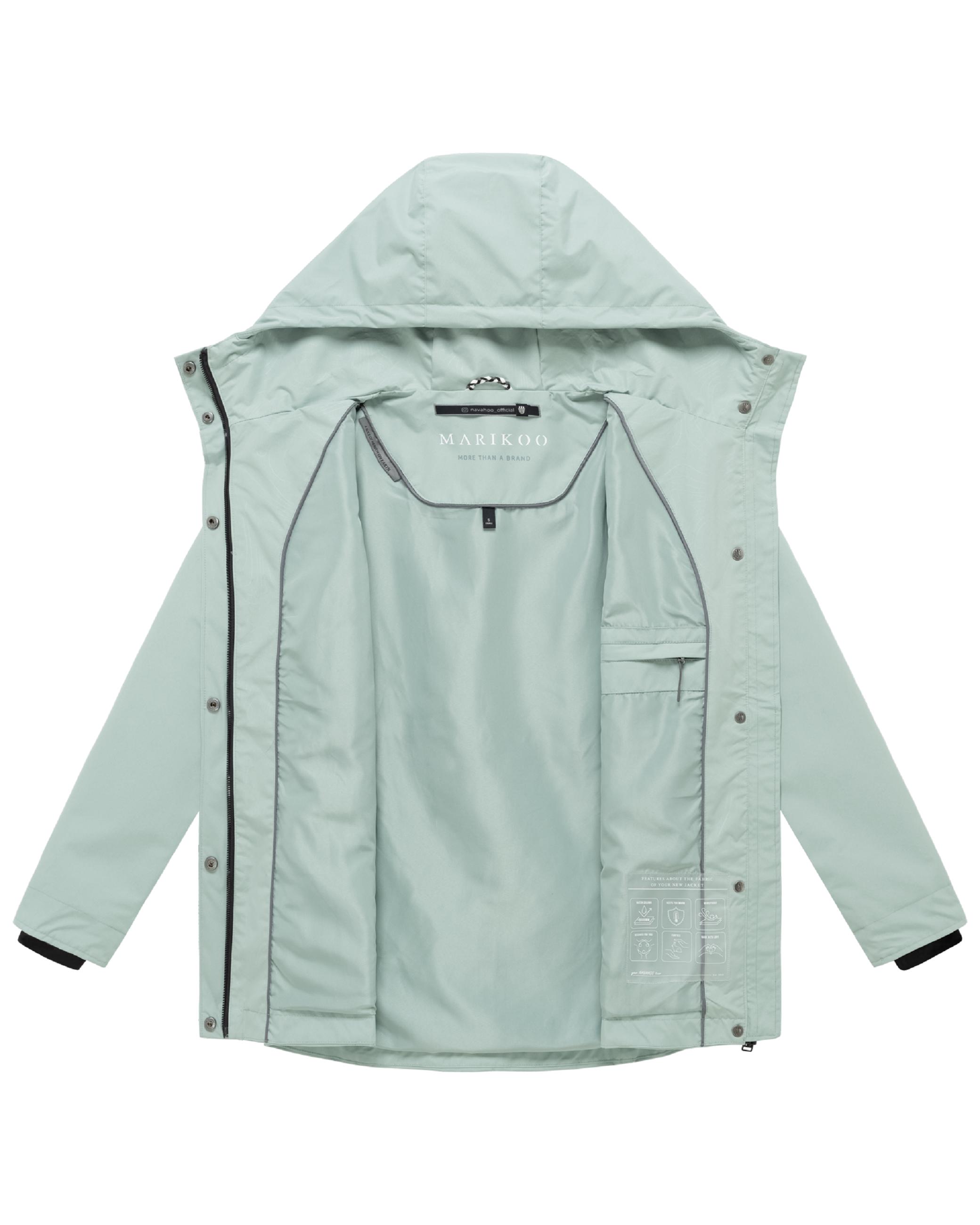Übergangsjacke mit verstellbarer Kapuze "Bonbonparty 16" Smokey Mint