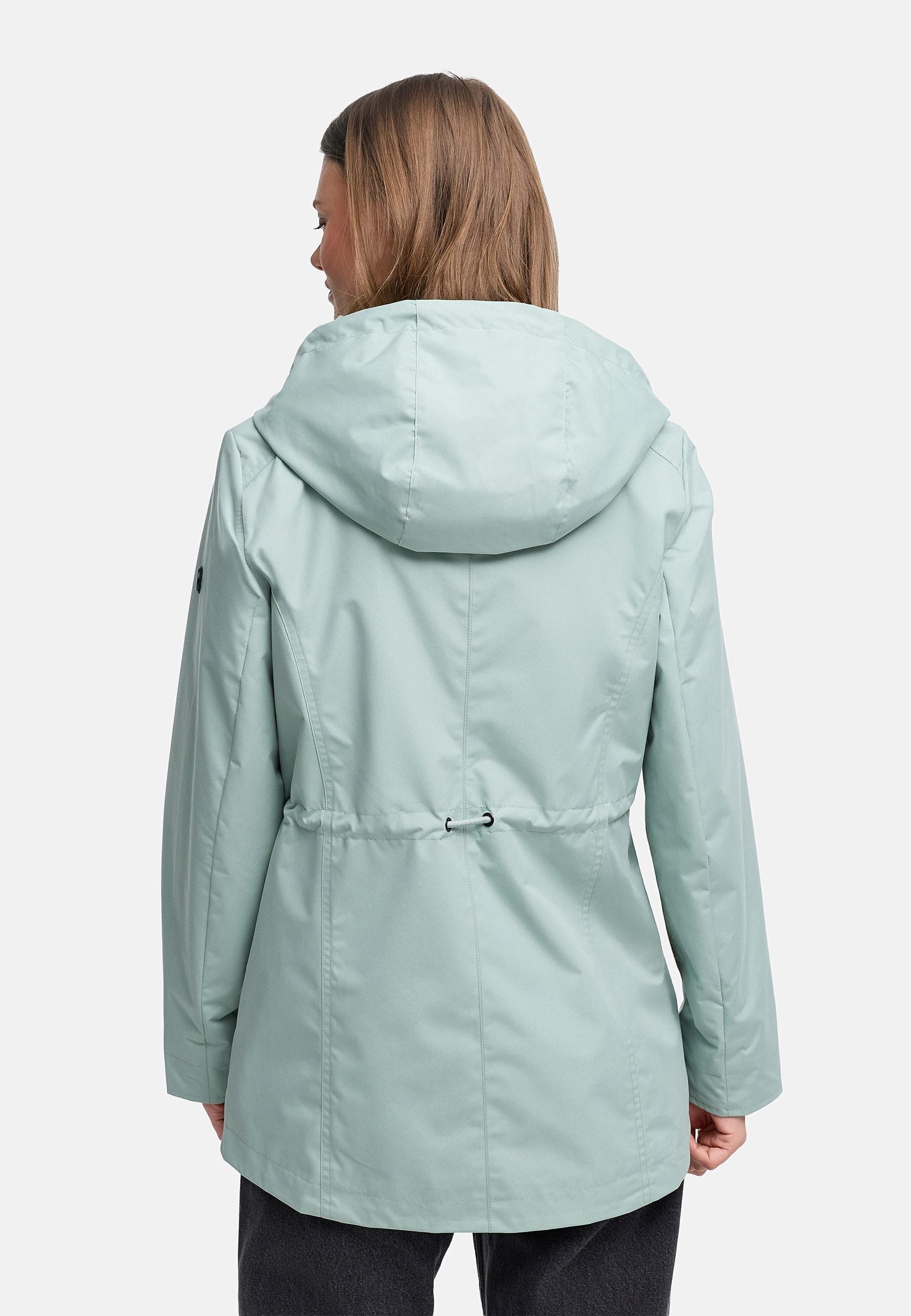 Übergangsjacke mit verstellbarer Kapuze "Bonbonparty 16" Smokey Mint