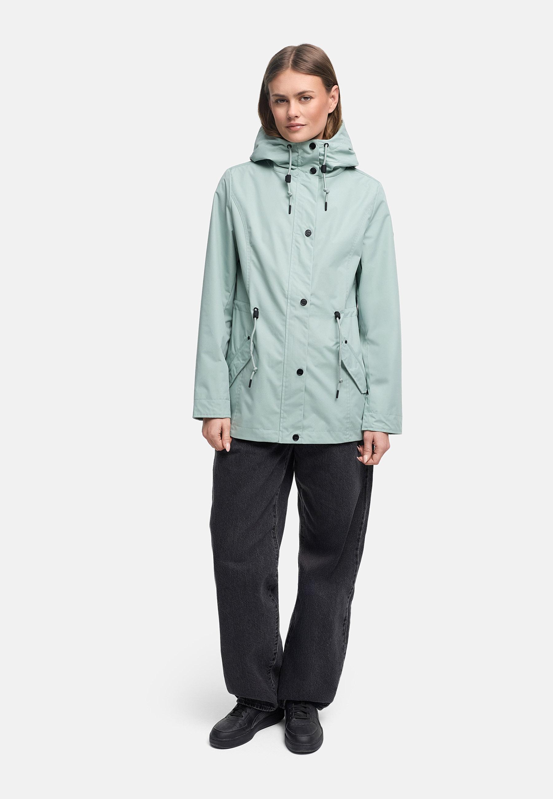 Übergangsjacke mit verstellbarer Kapuze "Bonbonparty 16" Smokey Mint