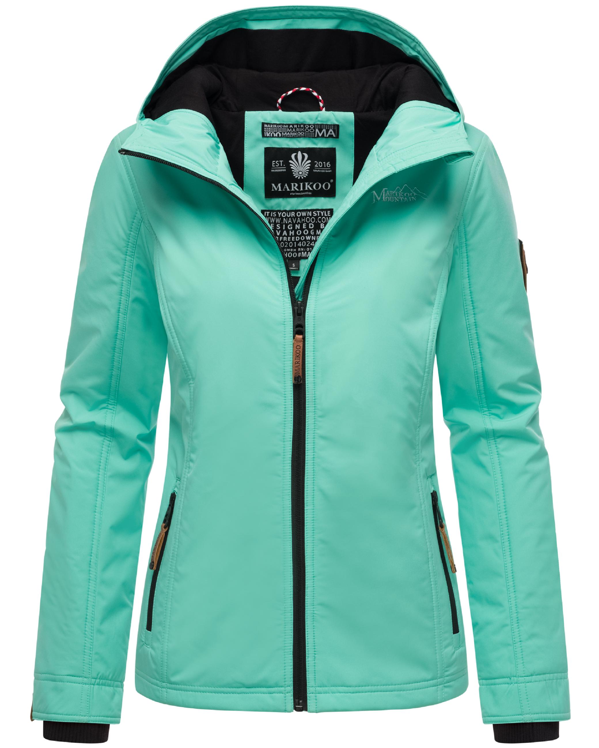 Leichte Übergangsjacke mit Kapuze "Brombeere" Aqua Green